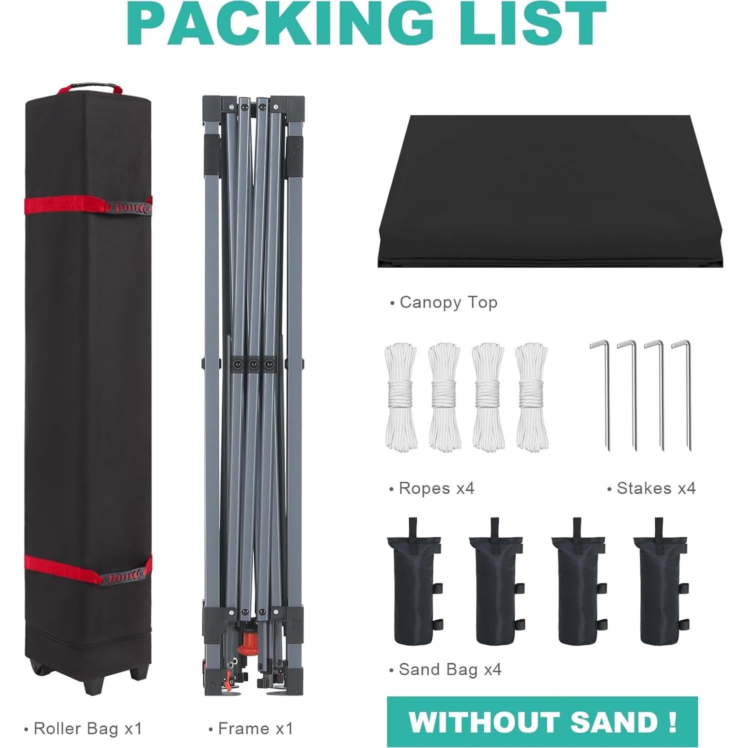 Carpa Plegable 3x3m HLong con Configuración de Un Solo Empuje