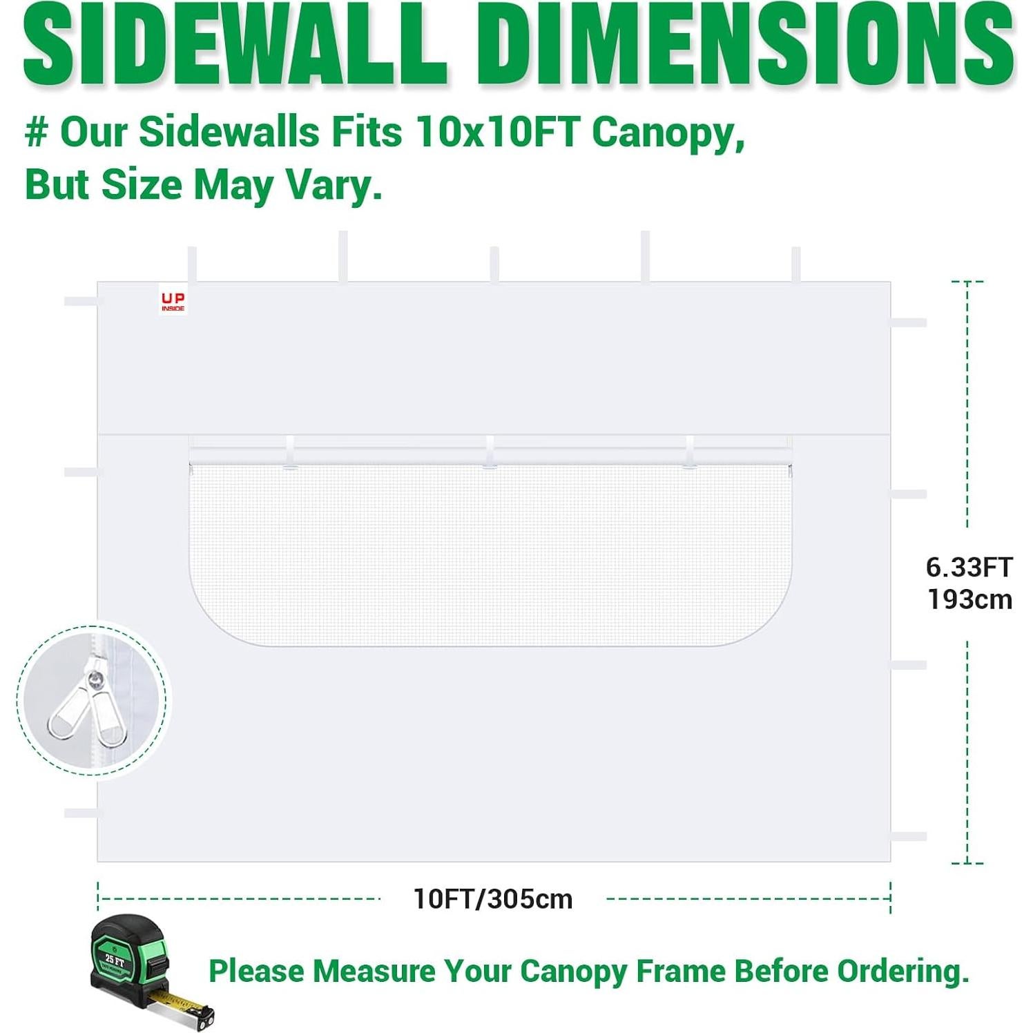 Pared Solar Instantánea Acepic 10x10 ft con Ventana Malla