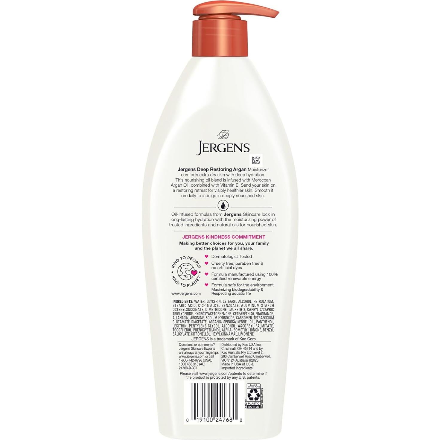 Jergens Hidratante Profundo Aceite de Argán 475 ml