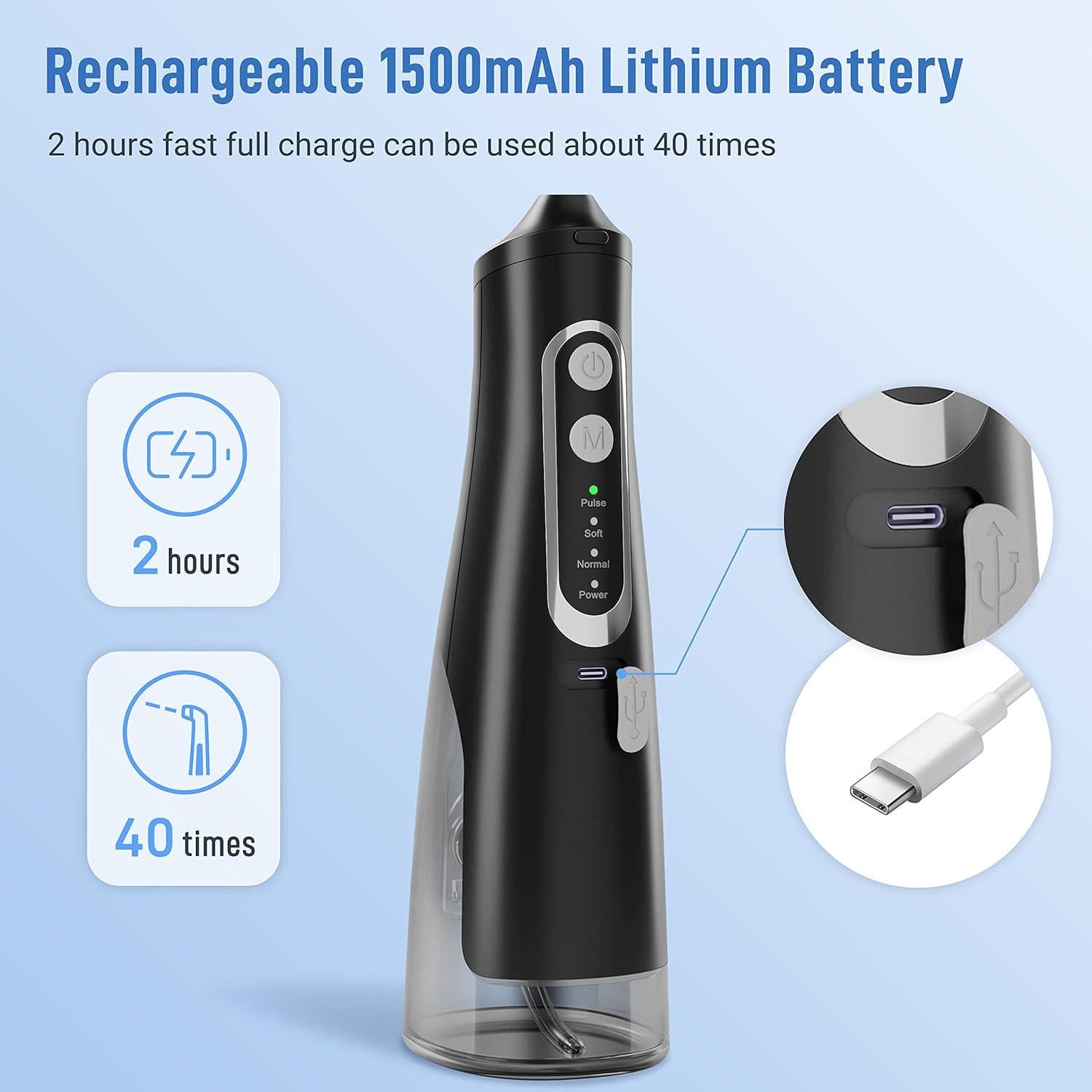 Limpiador Dental Portátil Inalámbrico Infiwarden 310ml IPX7