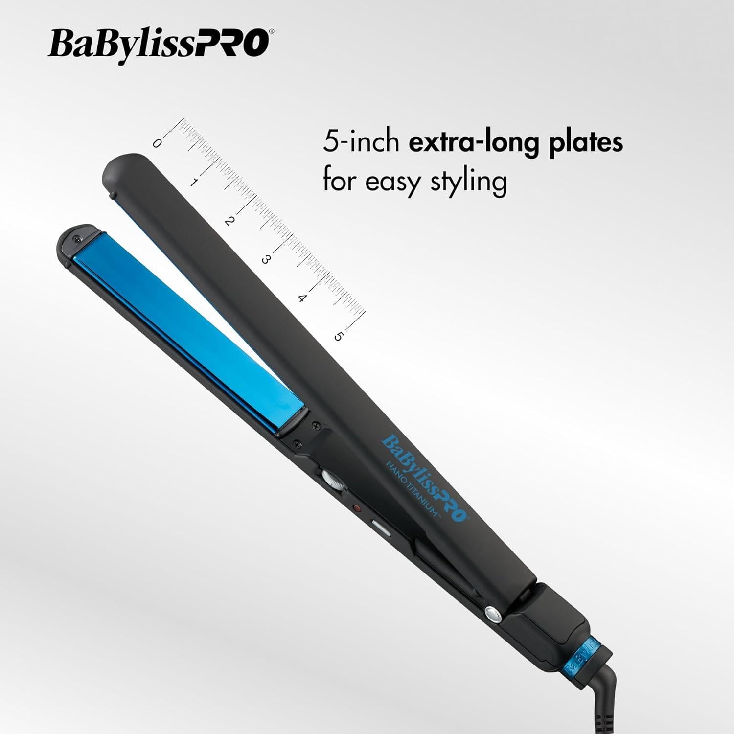 Plancha de Pelo Profesional BaBylissPRO Titanio 30cm Negro