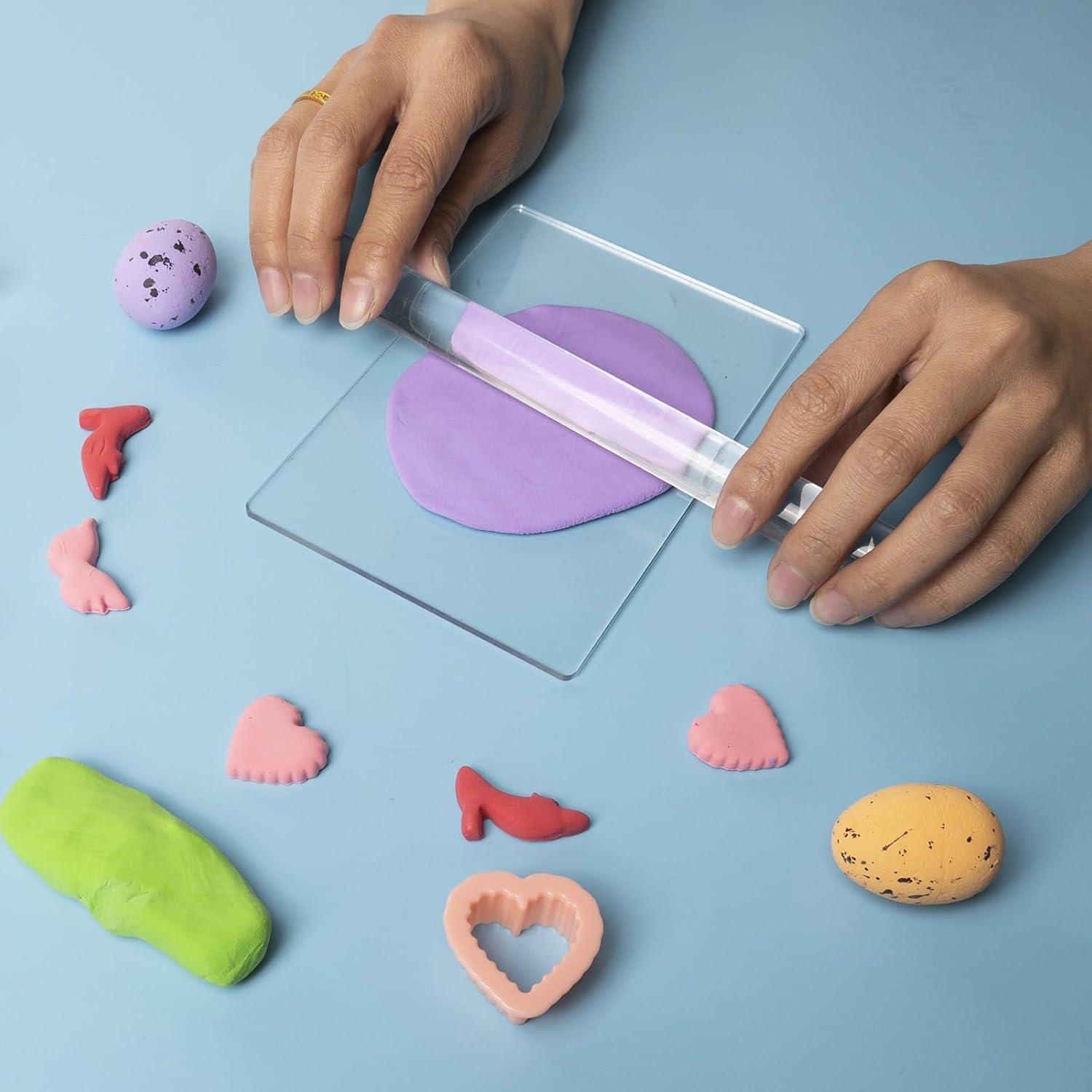 Rodillos Acrílicos DIYOOHOMY con Anillos de Grosor 3mm y 5mm