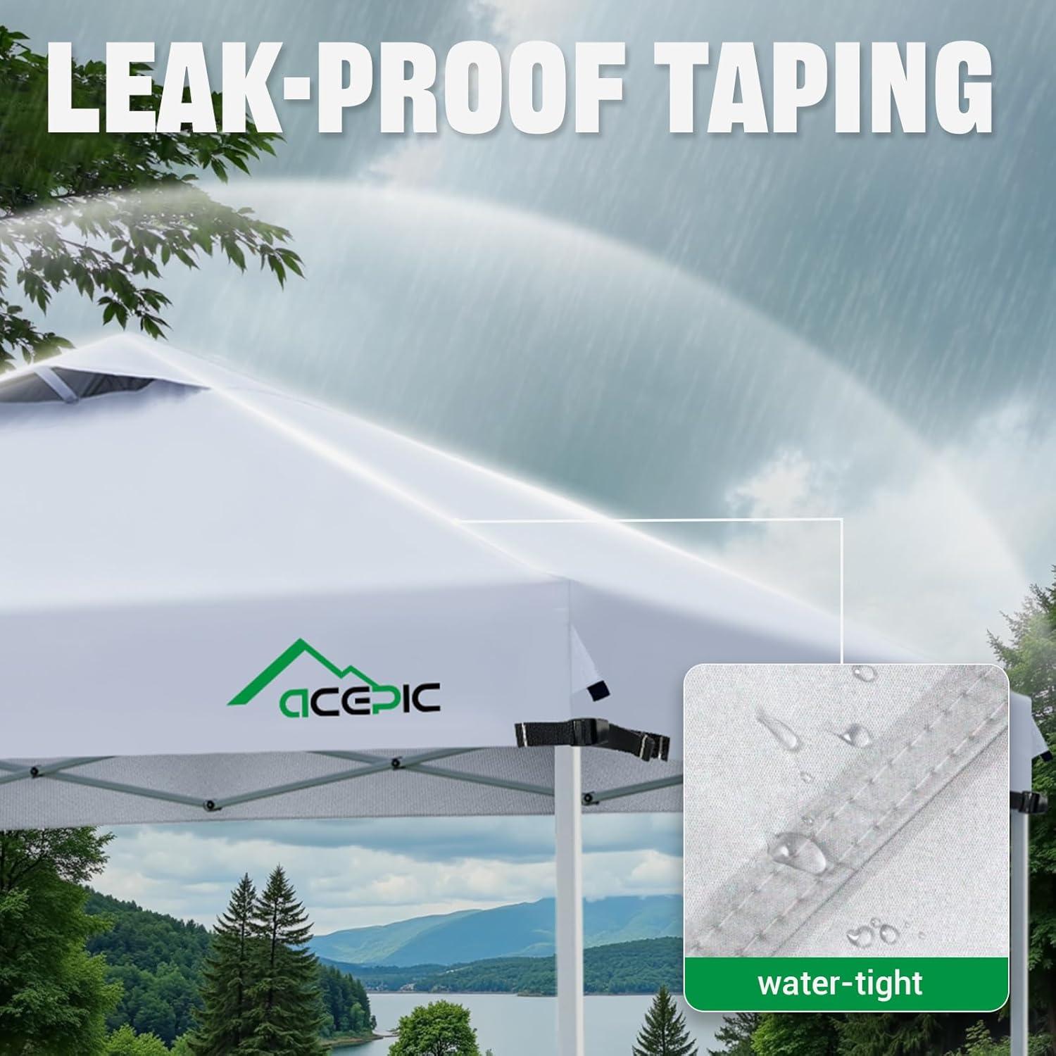 Cubierta de Toldos Impermeable Acepic 10x10 Negro UV