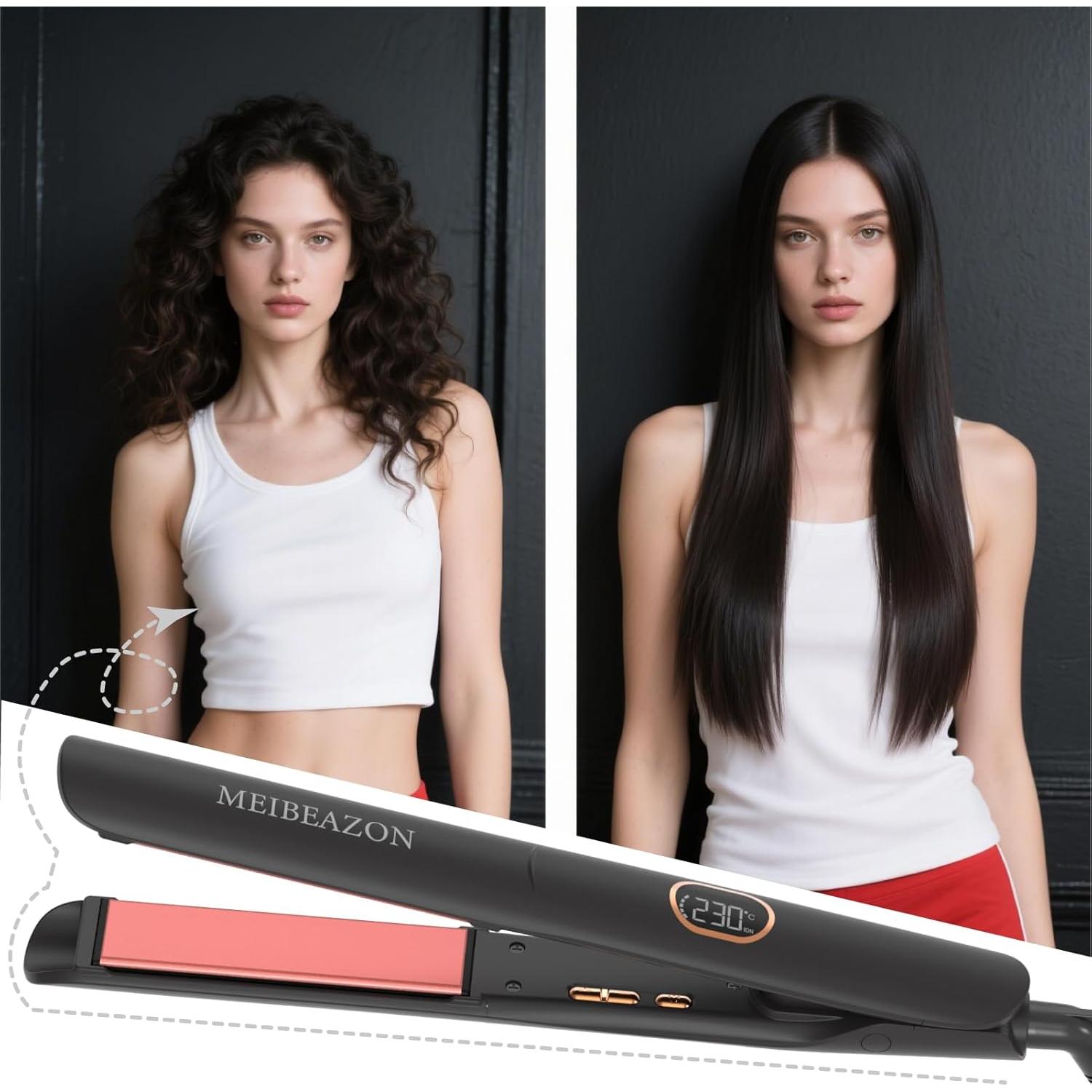 Plancha y Rizador 2 en 1 MEIBEAZON MS-01 Cerámica 3D