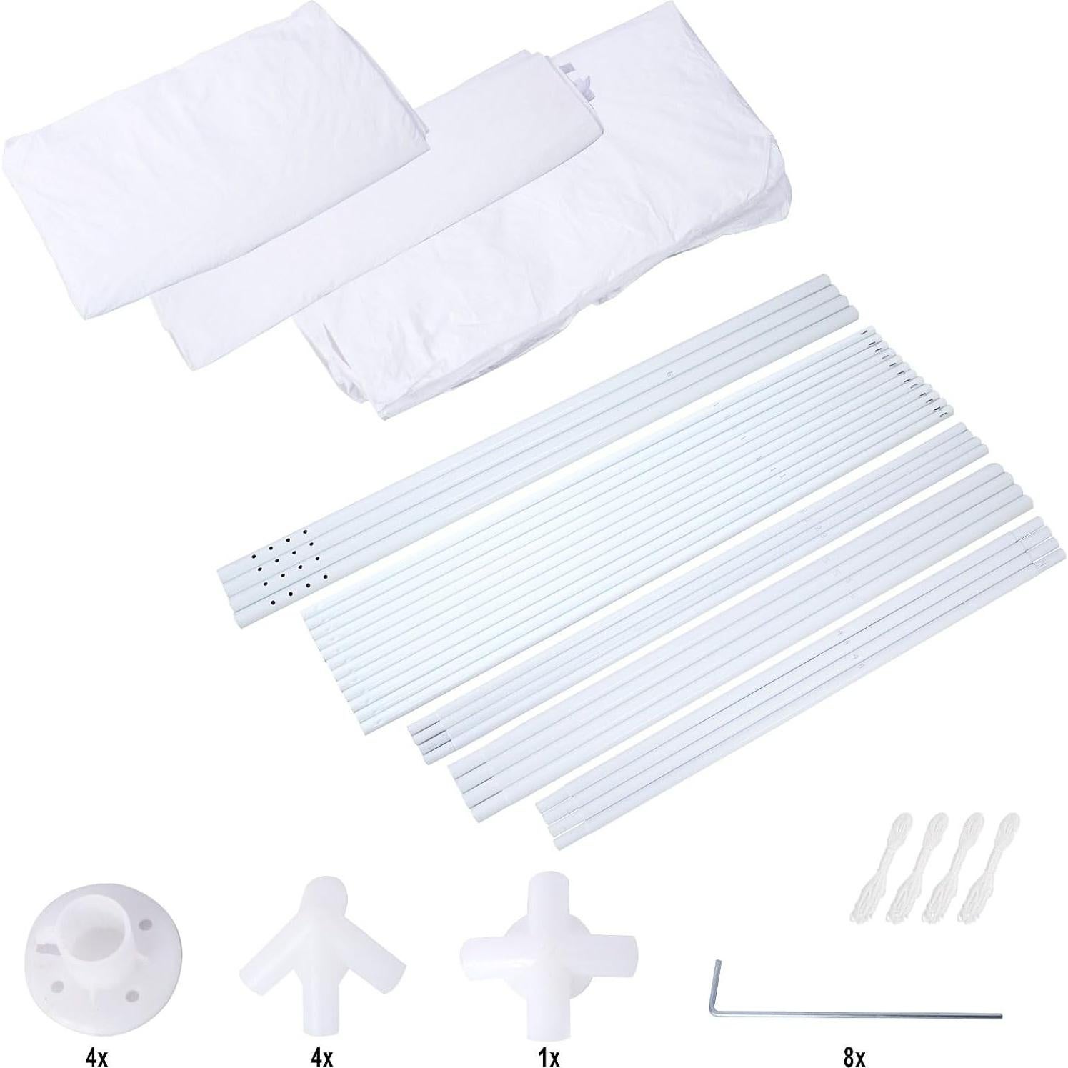 Carpa de Boda 3x3m FRITHJILL con Paredes Desmontables y UV