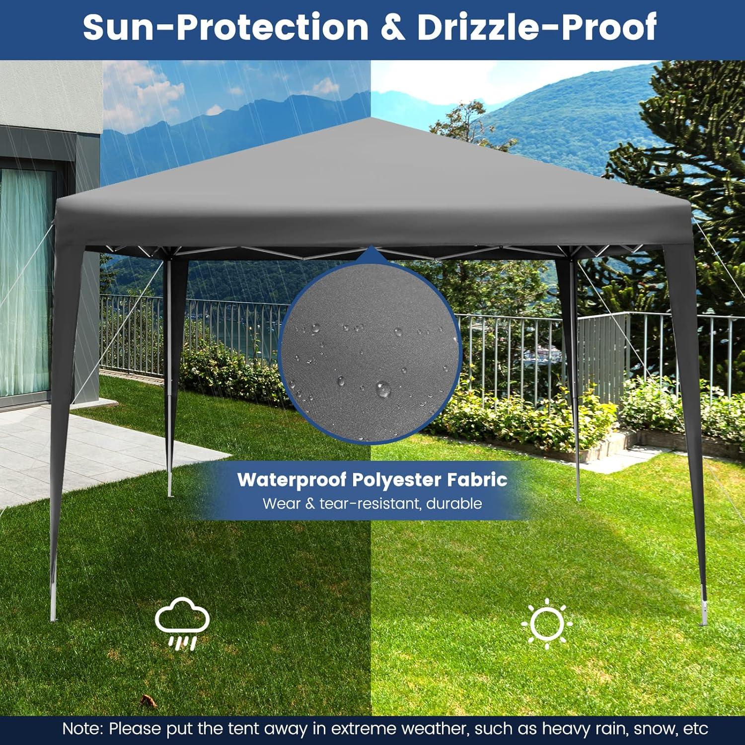 Carpa Plegable Tangkula 3 Alturas 3x3m Resistente al Agua