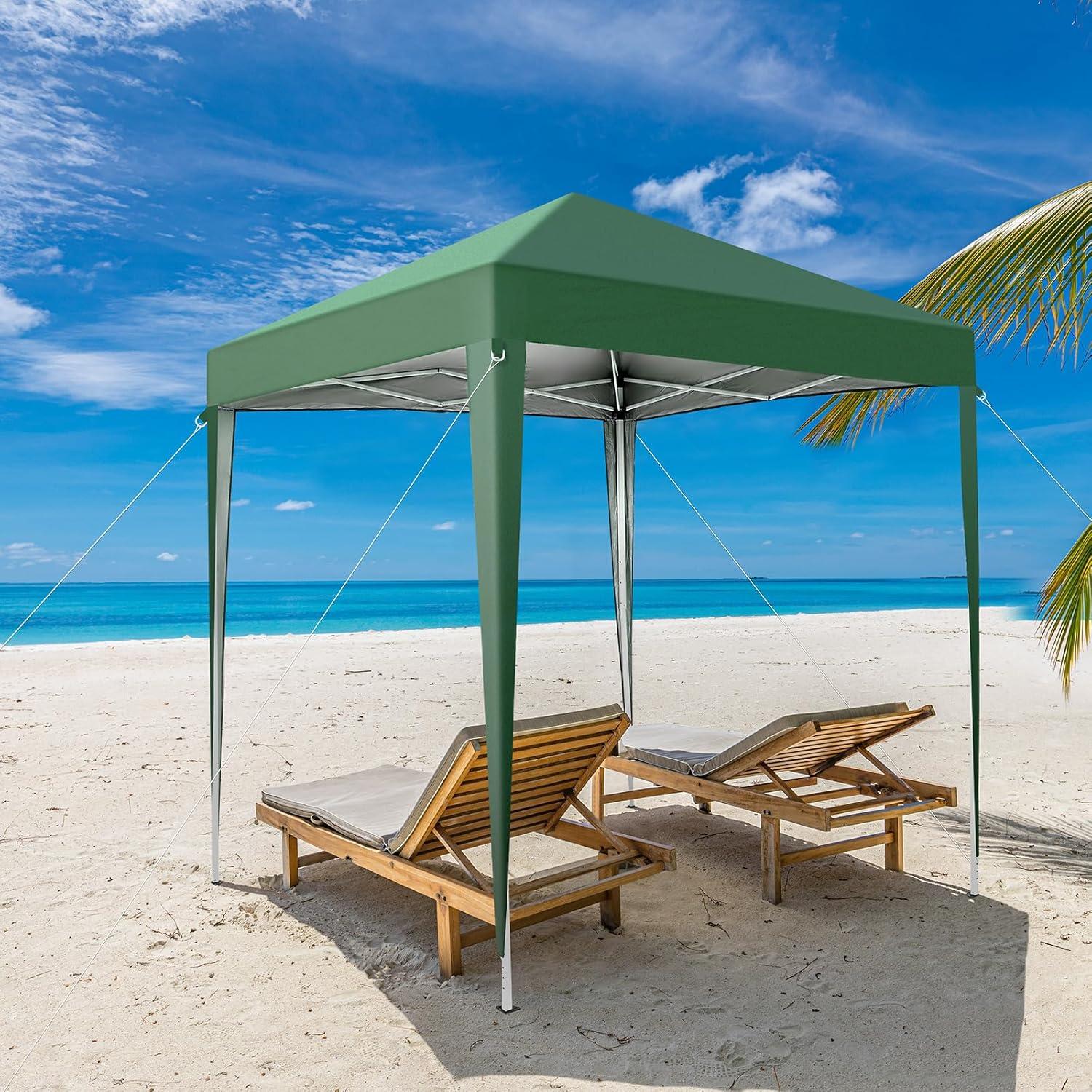 Carpa Plegable Portátil Ynredee 2x2m Impermeable Verde