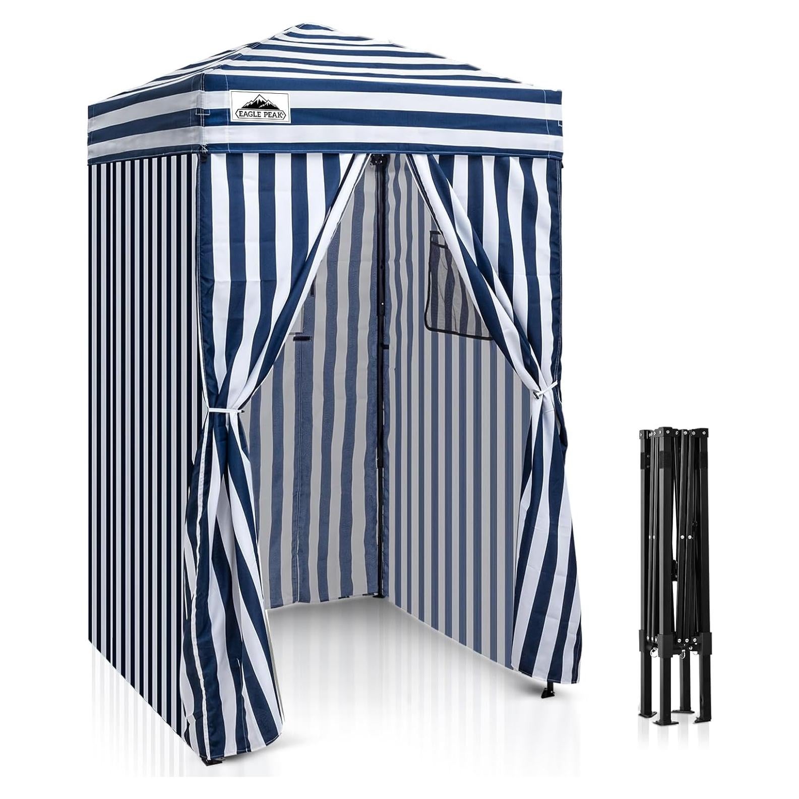 Carpa Pop-up EAGLE PEAK 4x4 m Blanca/Azul para Camping