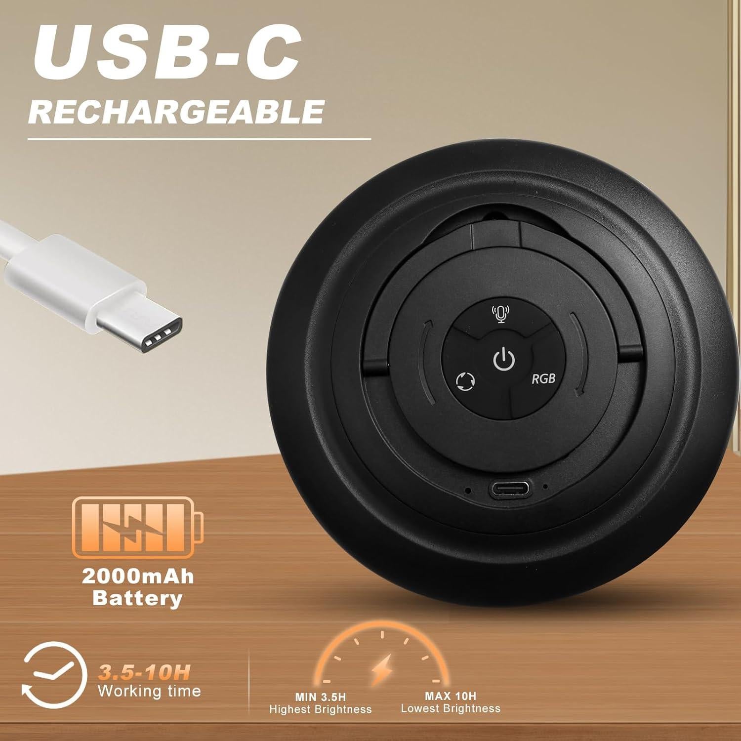 Luces de Cuerda Recargables TSOCOS 10m 19 Modos Camping