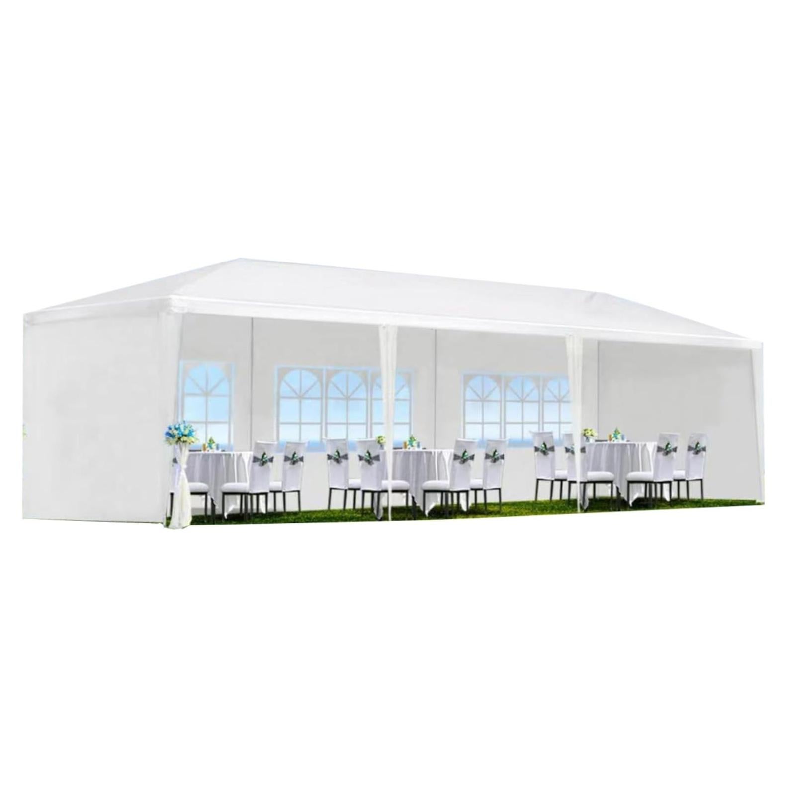 Carpa de Boda 10x30 Wheloy Impermeable con Paredes Desmontables