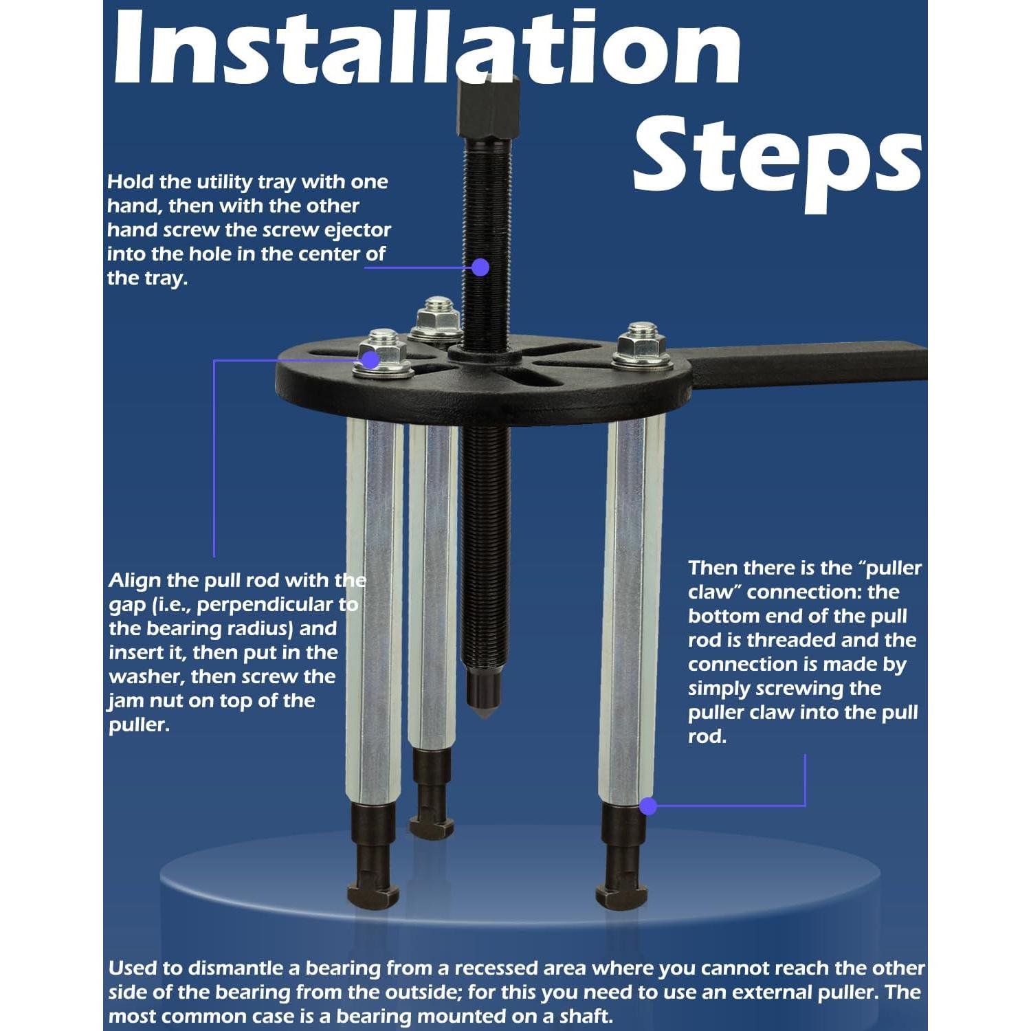 Extractor de Rodamientos 21 en 1 GallopMax con Estuche