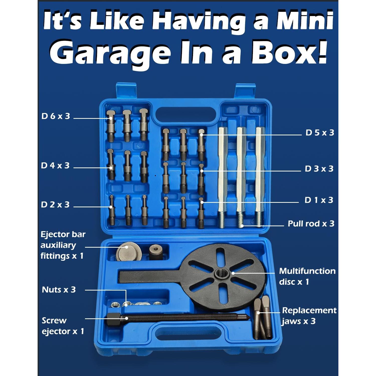 Extractor de Rodamientos 21 en 1 GallopMax con Estuche