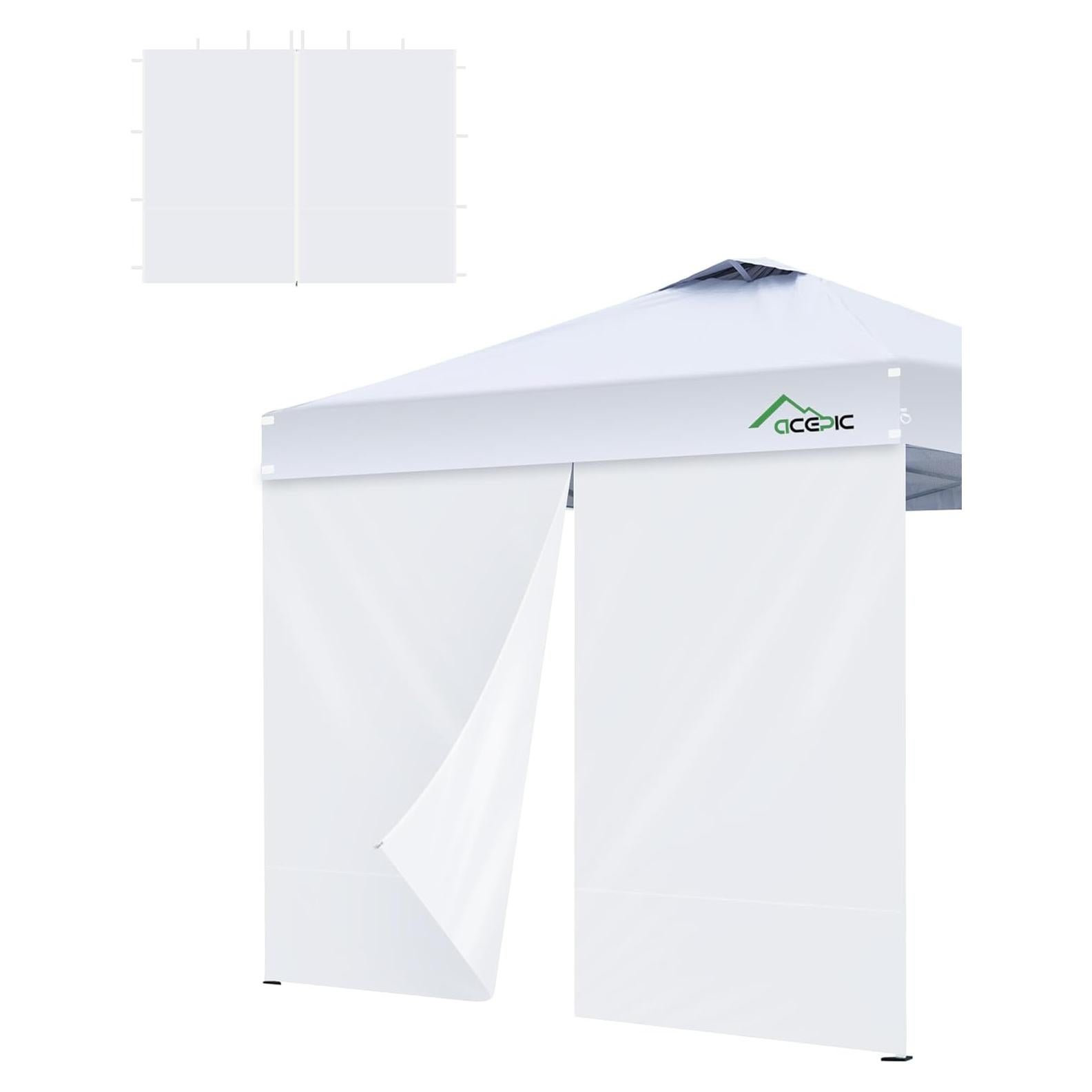 Pared Lateral Carpa Instantánea Acepic 3x2.18m Blanca