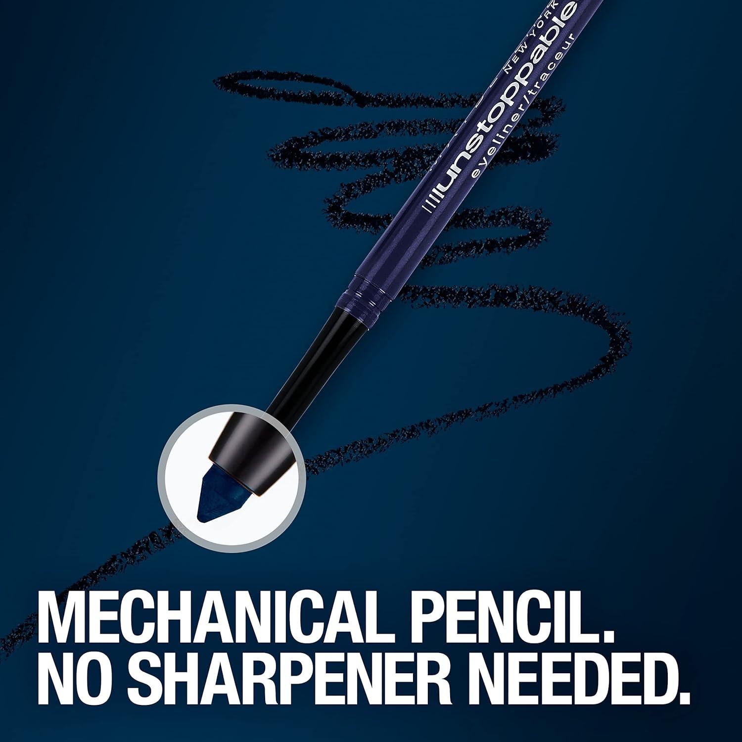 Eyeliner Mecánico Impermeable Azul Maybelline Unstoppable 2u