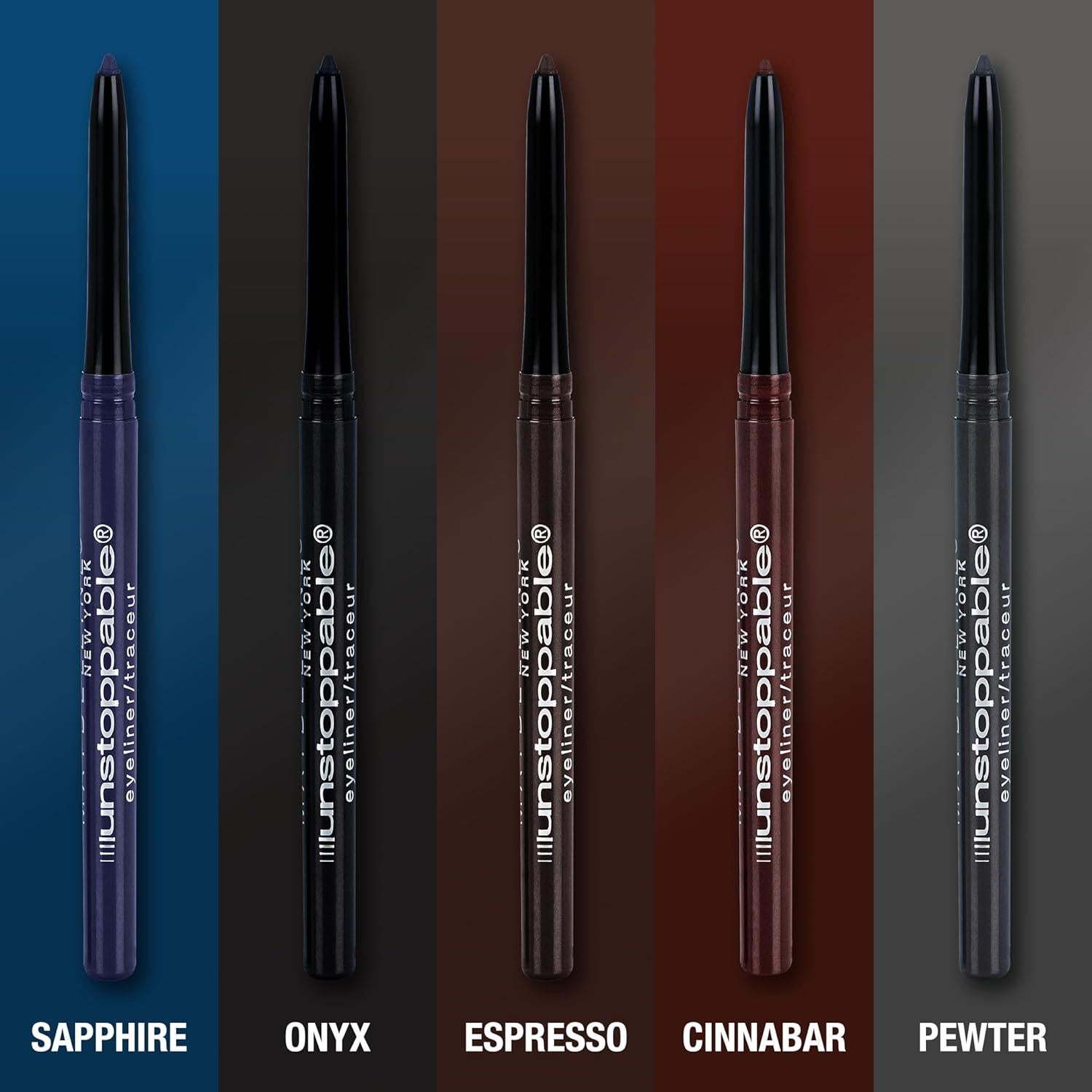 Lápiz de Eyeliner Mecánico Impermeable Maybelline Espresso - 2 Unidades