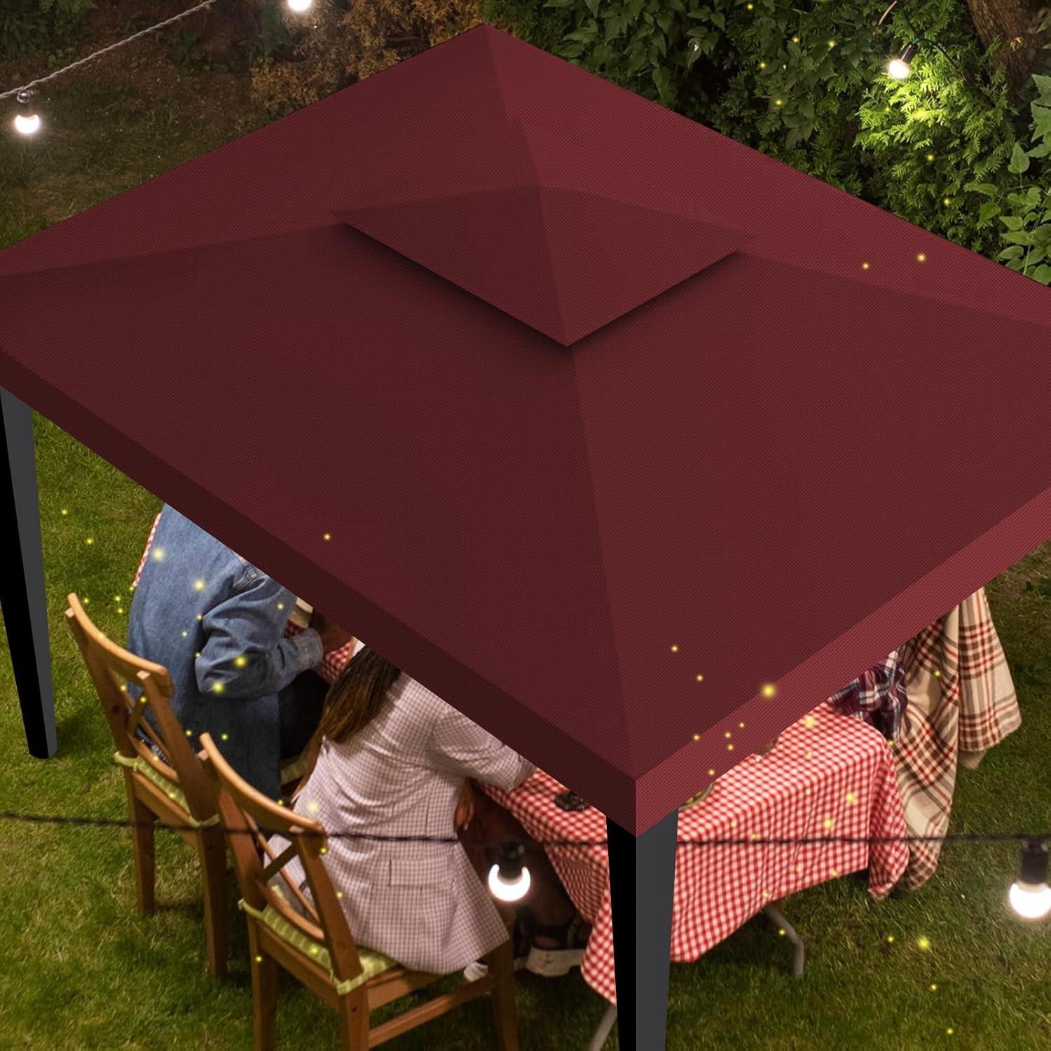 Cubierta de Reemplazo para Toldos 10x10 Lihtsofty Rojo Impermeable