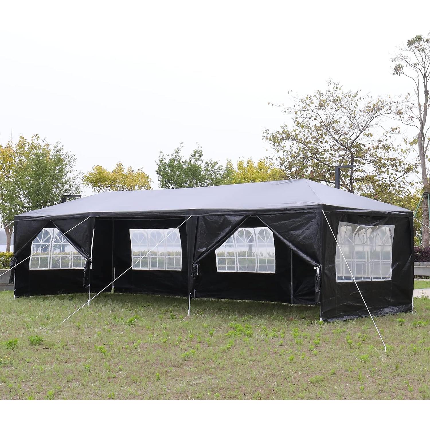 Carpa de Fiesta HEPMIMZHU 9x3m Impermeable con Paredes Removibles