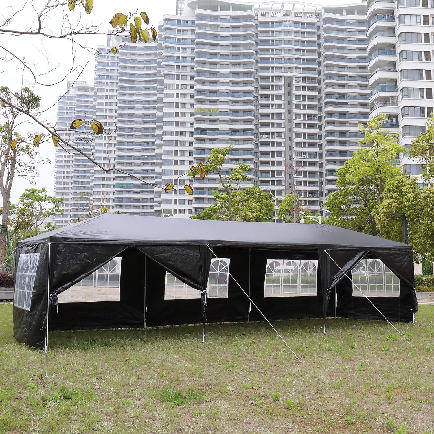 Carpa de Fiesta HEPMIMZHU 9x3m Impermeable con Paredes Removibles