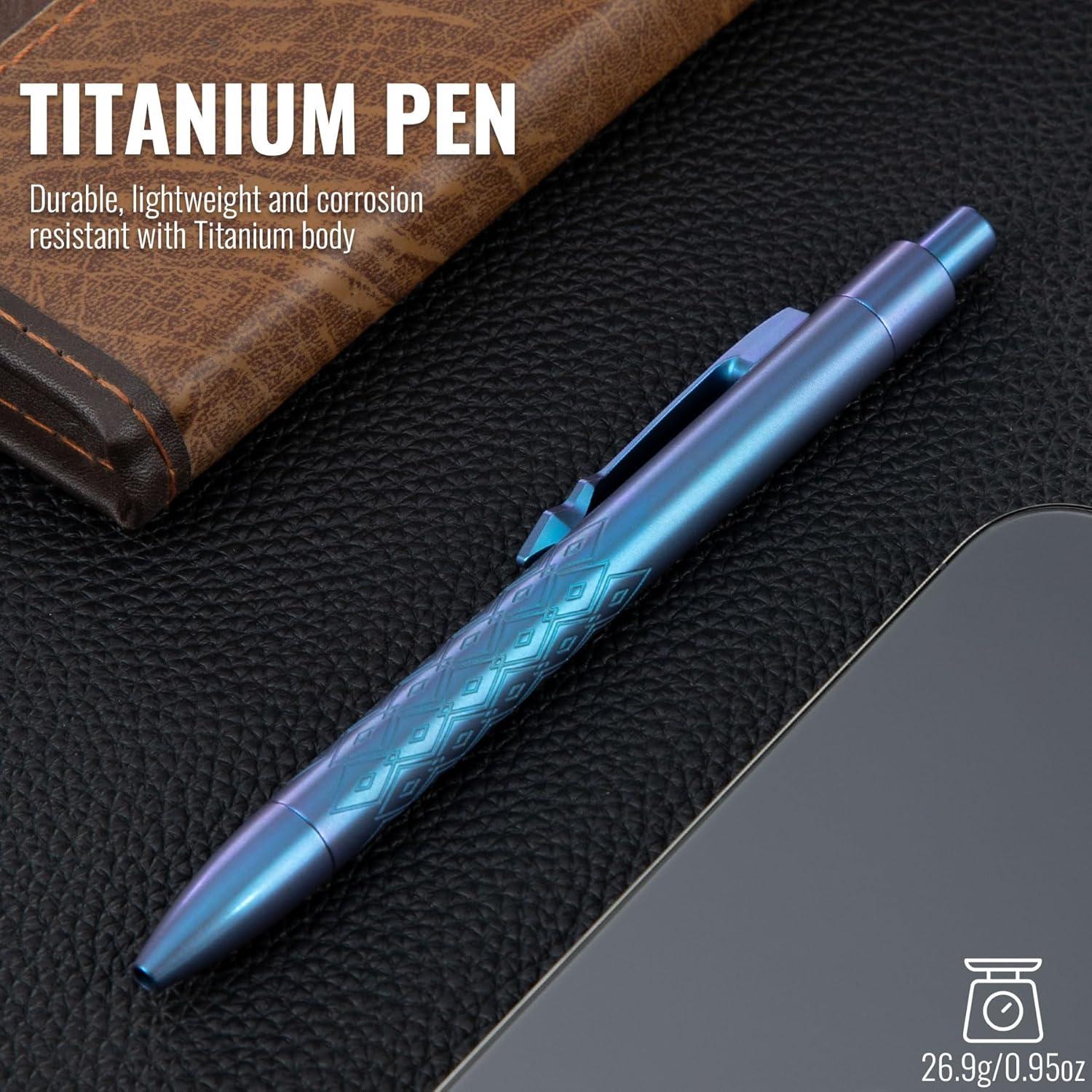 Bolígrafo de Titanio 9TiEDC TR-TAC2101 Azul Fino