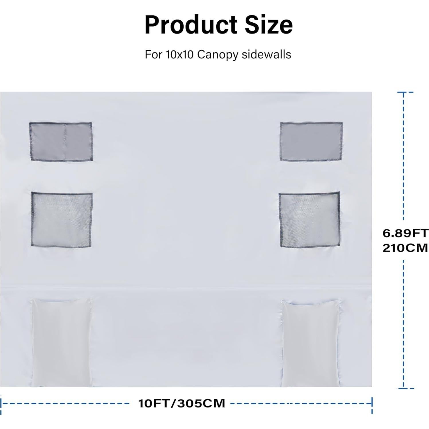 Paredes Laterales para Canopy MALOROY 3 Paneles 304.8x193 cm
