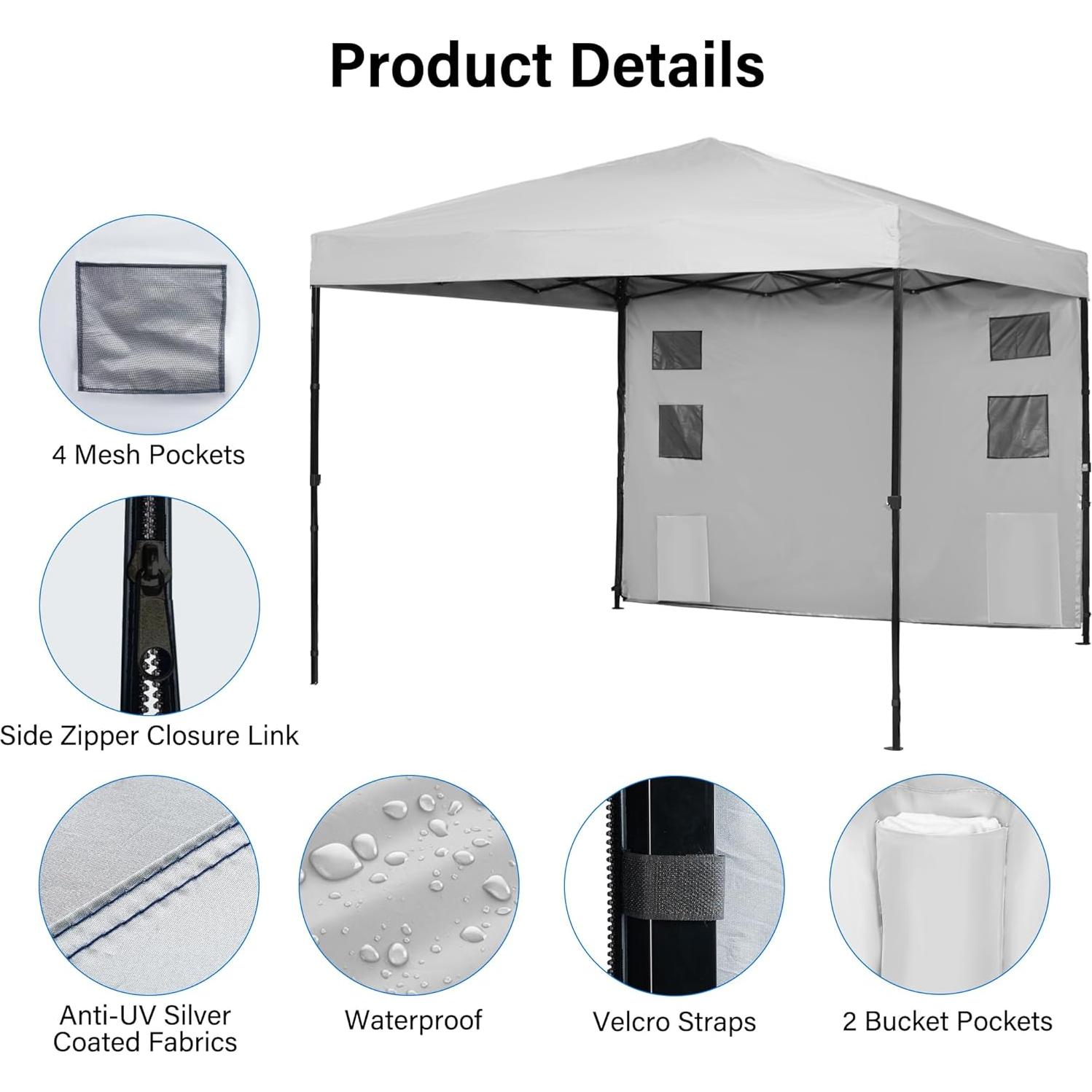 Paredes Laterales para Canopy MALOROY 3 Paneles 304.8x193 cm