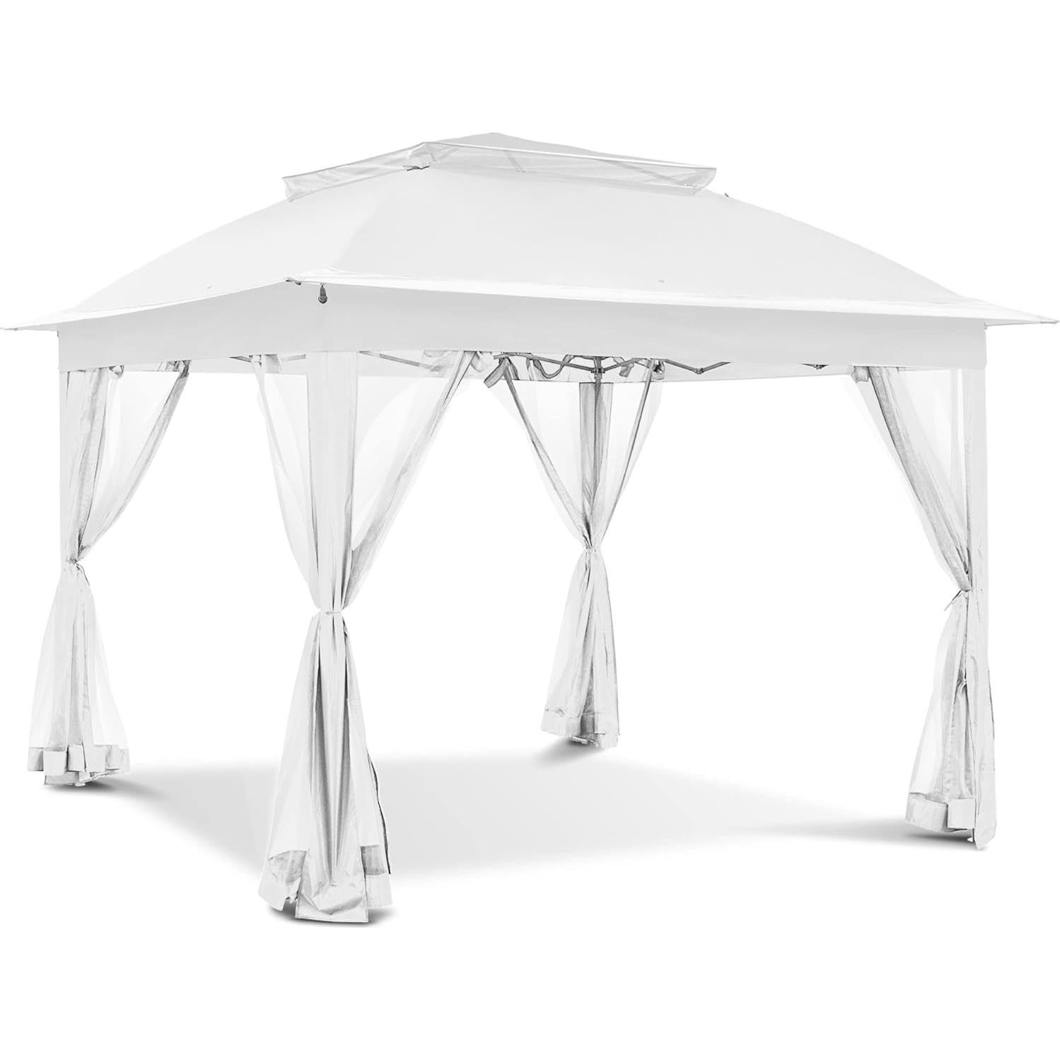 Gazebo Pop Up Joyside 3.35m x 3.35m Blanco con Mosquitera