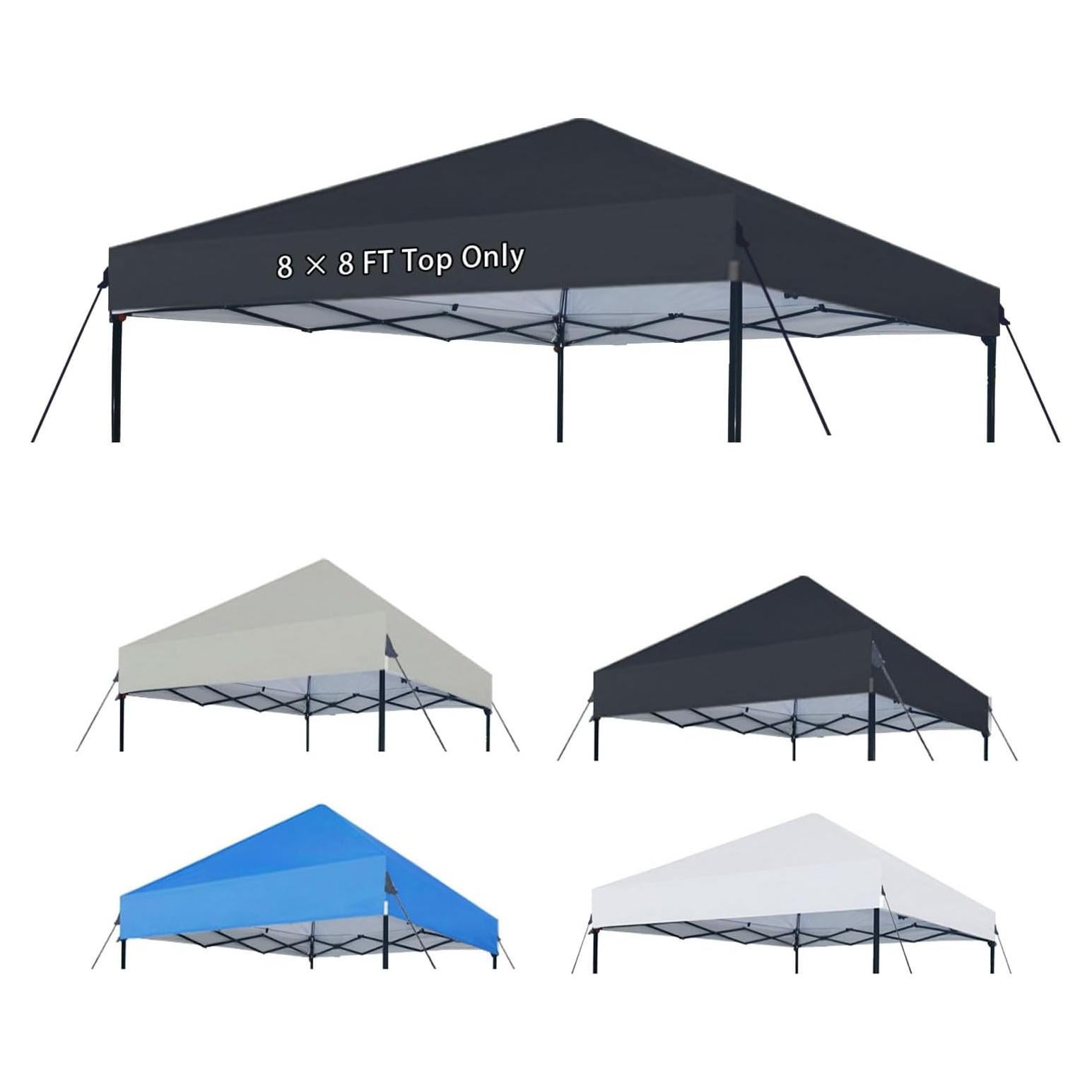 Cubierta Superior de Reemplazo Joramoy 2.44m Impermeable UV Negro