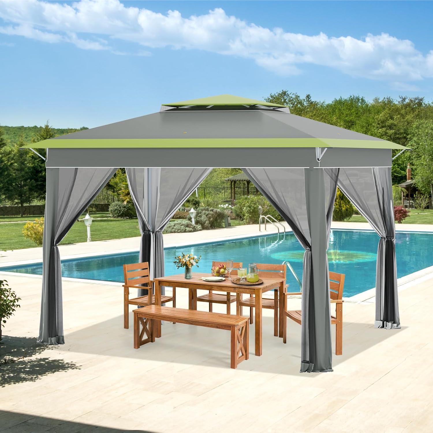Carpa Plegable ECOTOUGE 3.6x3.6m con Mosquitero y Bolsa