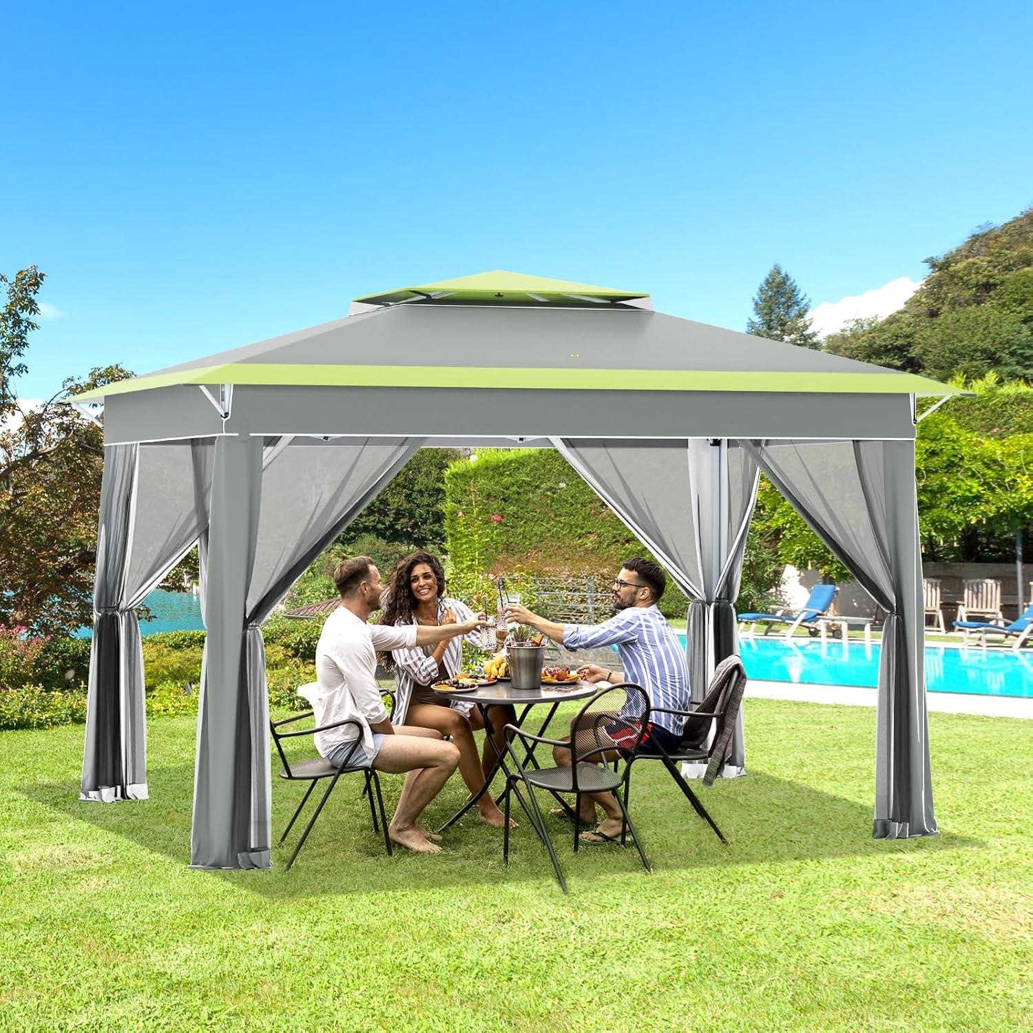 Carpa Plegable ECOTOUGE 3.6x3.6m con Mosquitero y Bolsa