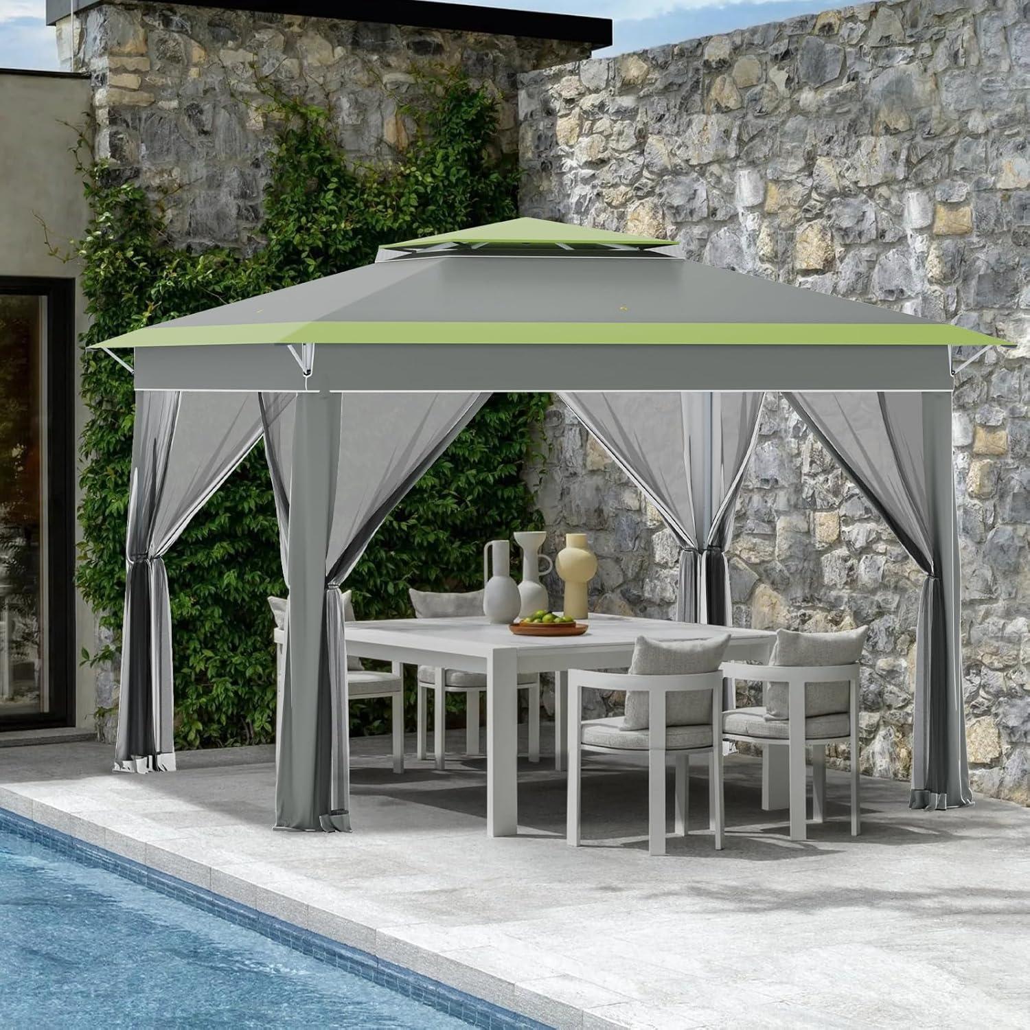 Carpa Plegable ECOTOUGE 3.6x3.6m con Mosquitero y Bolsa