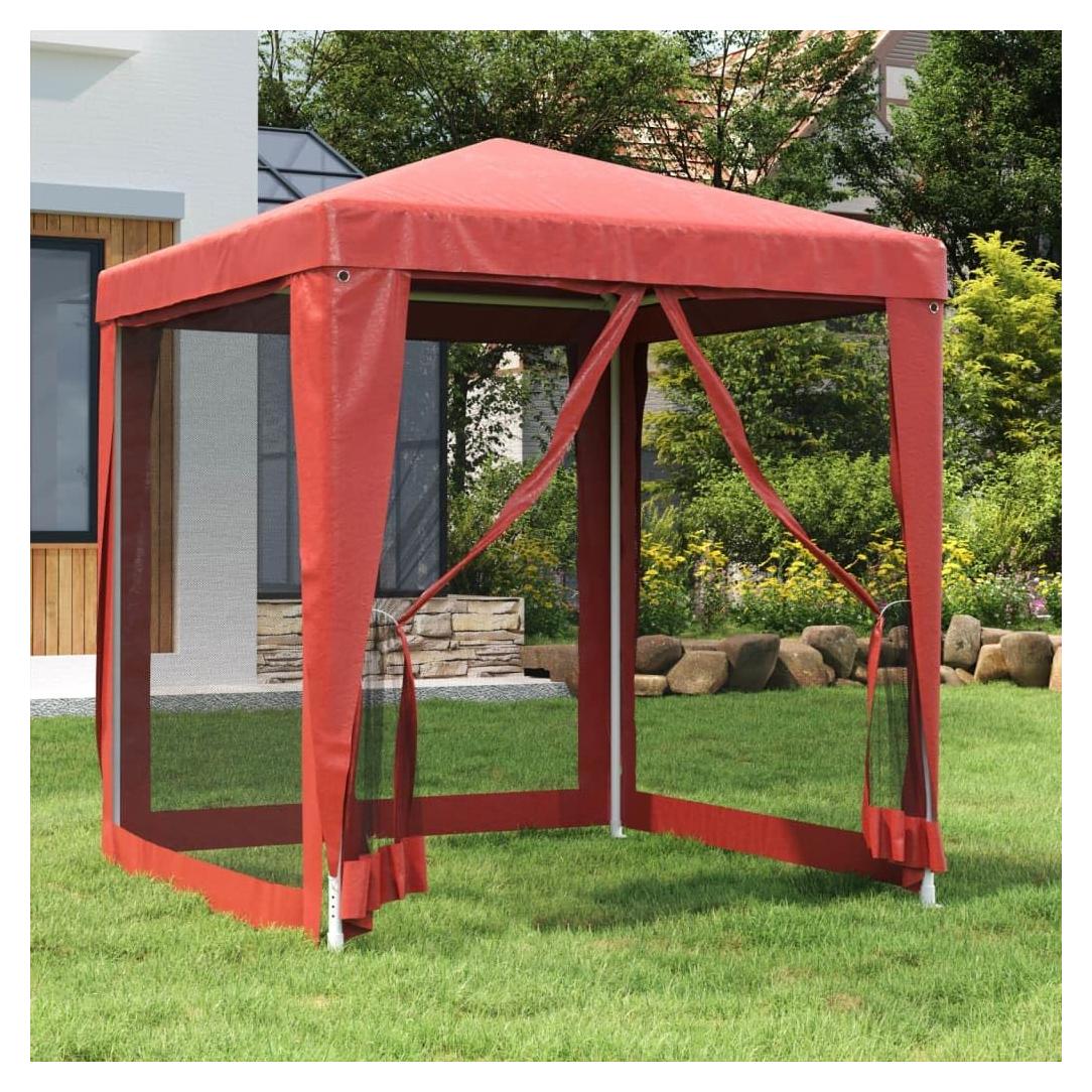 Carpa de Fiesta EVERSTRO 200x200cm con Paredes de Malla Roja