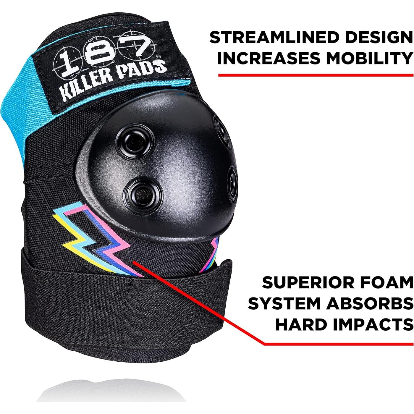 Rodilleras y Muñequera 187 Killer Pads Rayo Eléctrico P/M