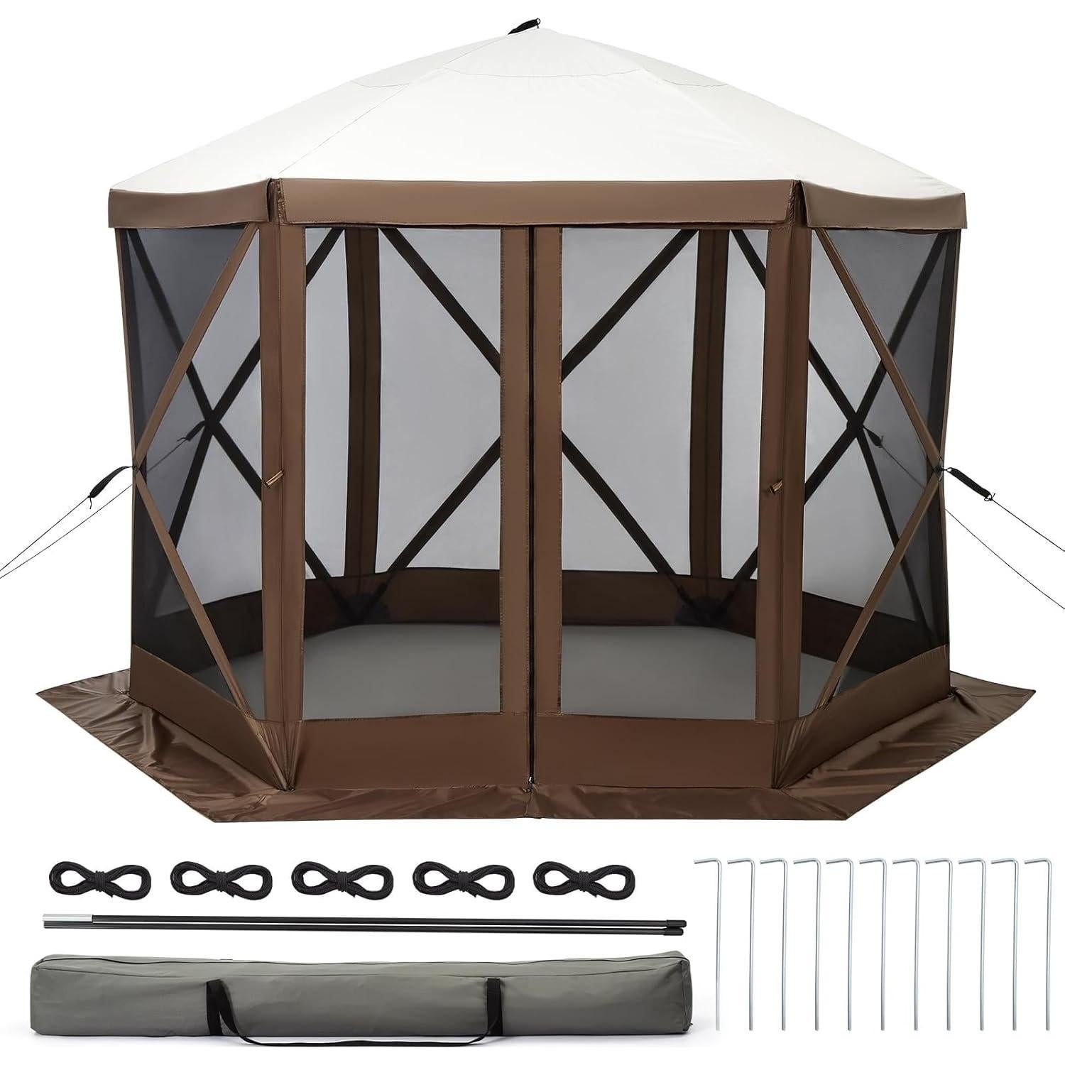 Gazebo Plegable EcoSummer 10x10 PIES con Mosquitera y UV