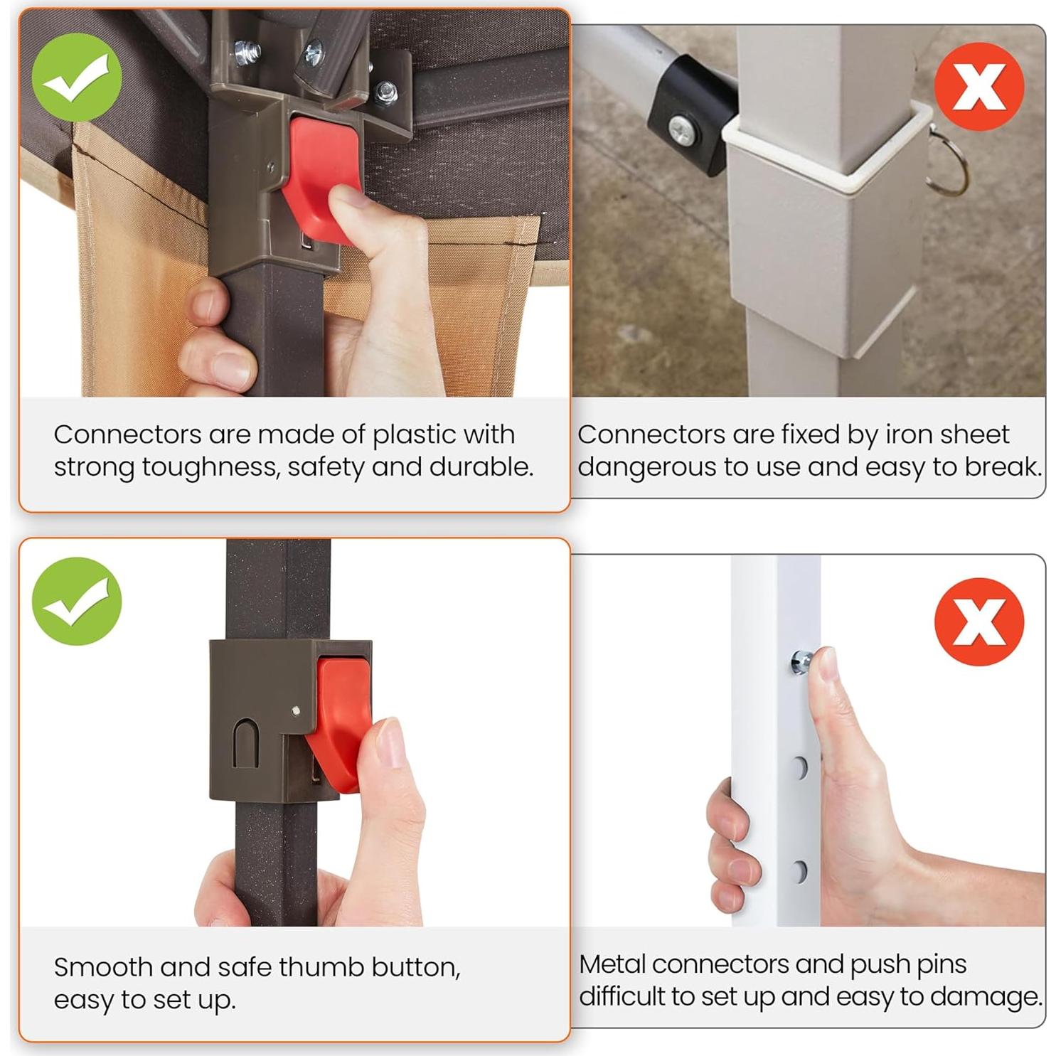 Carpa Plegable Yaheetech 3.96x3.96m con Luces LED Solares