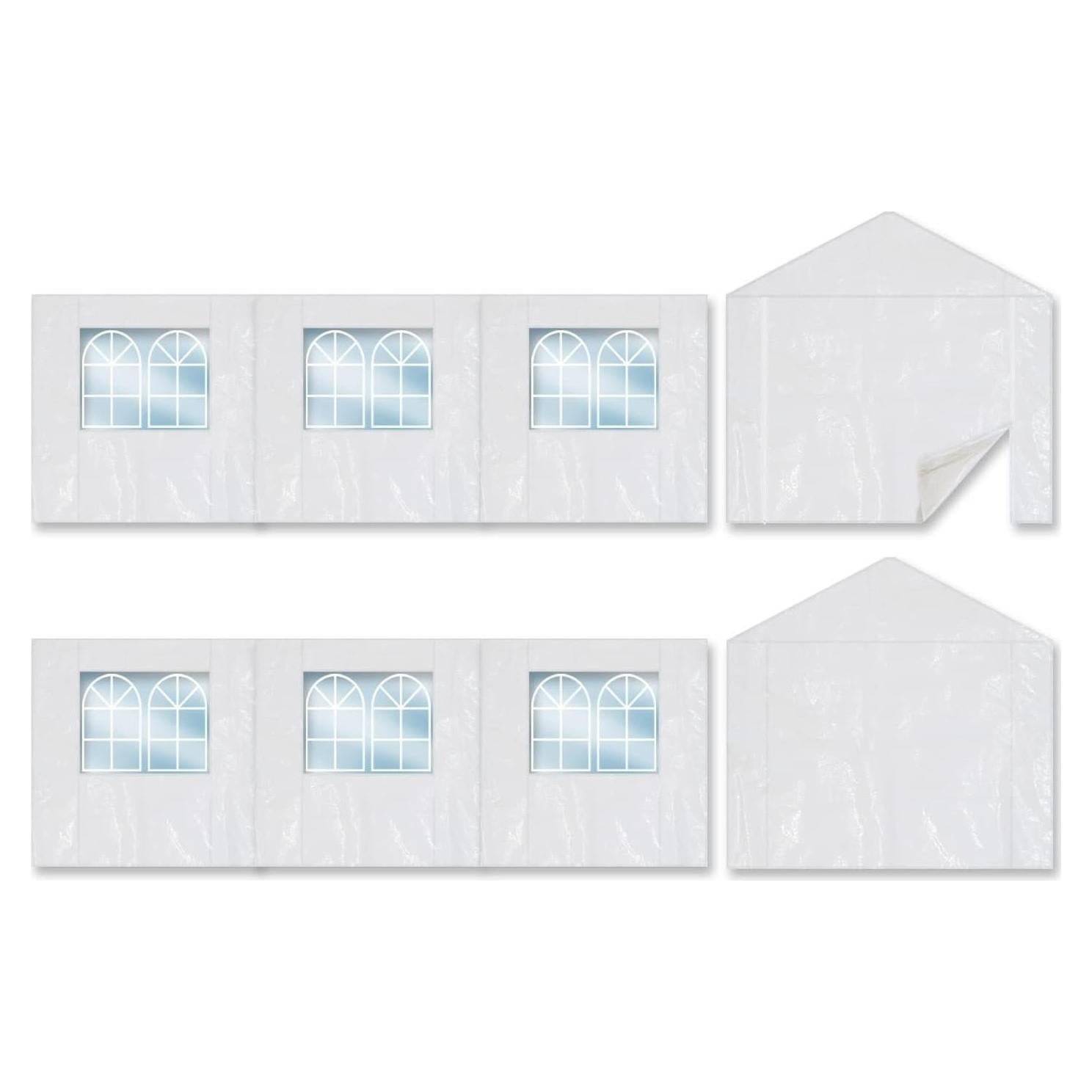 Lateral de Carport BenefitUSA 10x20 pies Impermeable Blanco