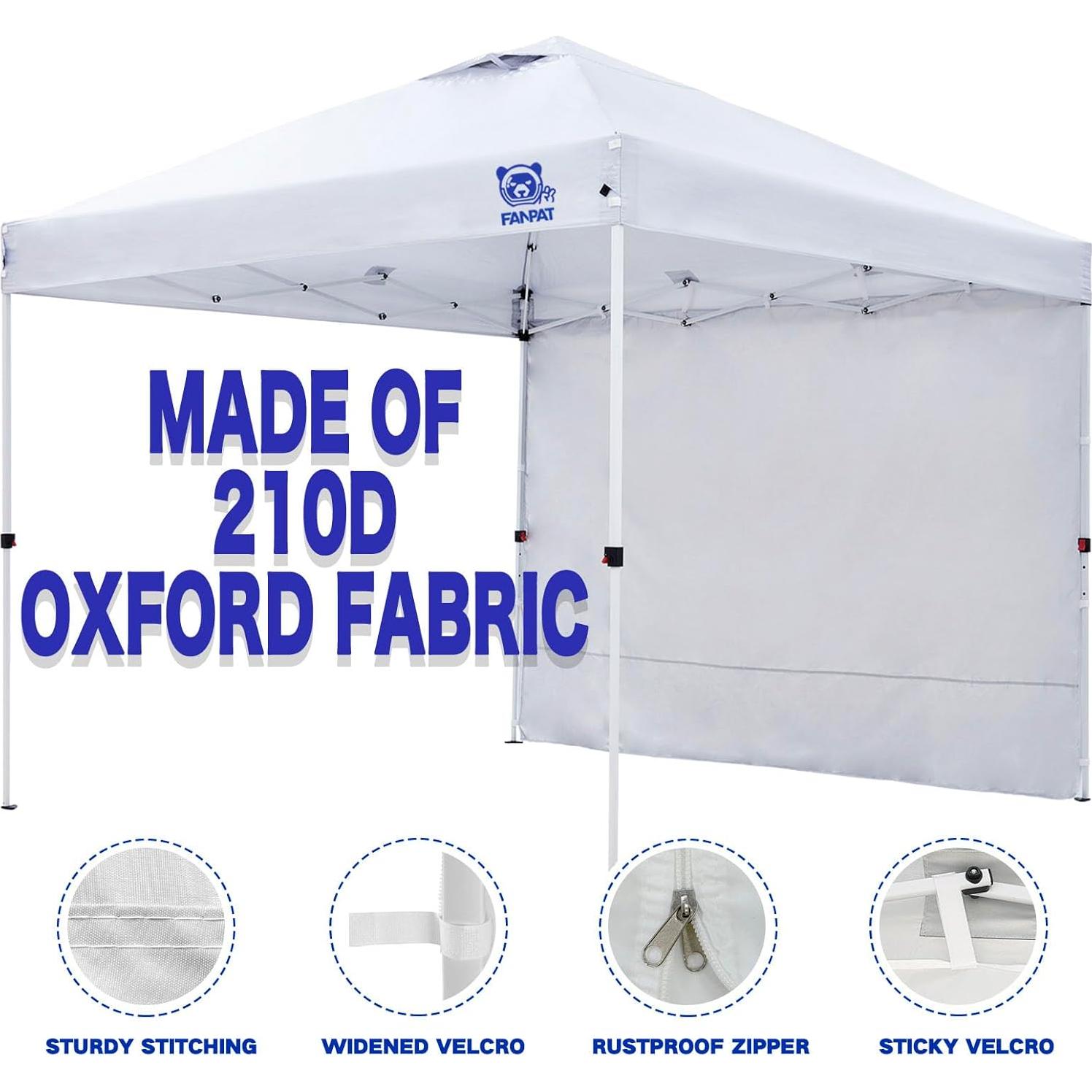 Paredes Laterales para Carpa Plegable FANPAT 10x10 Caqui 4 Piezas