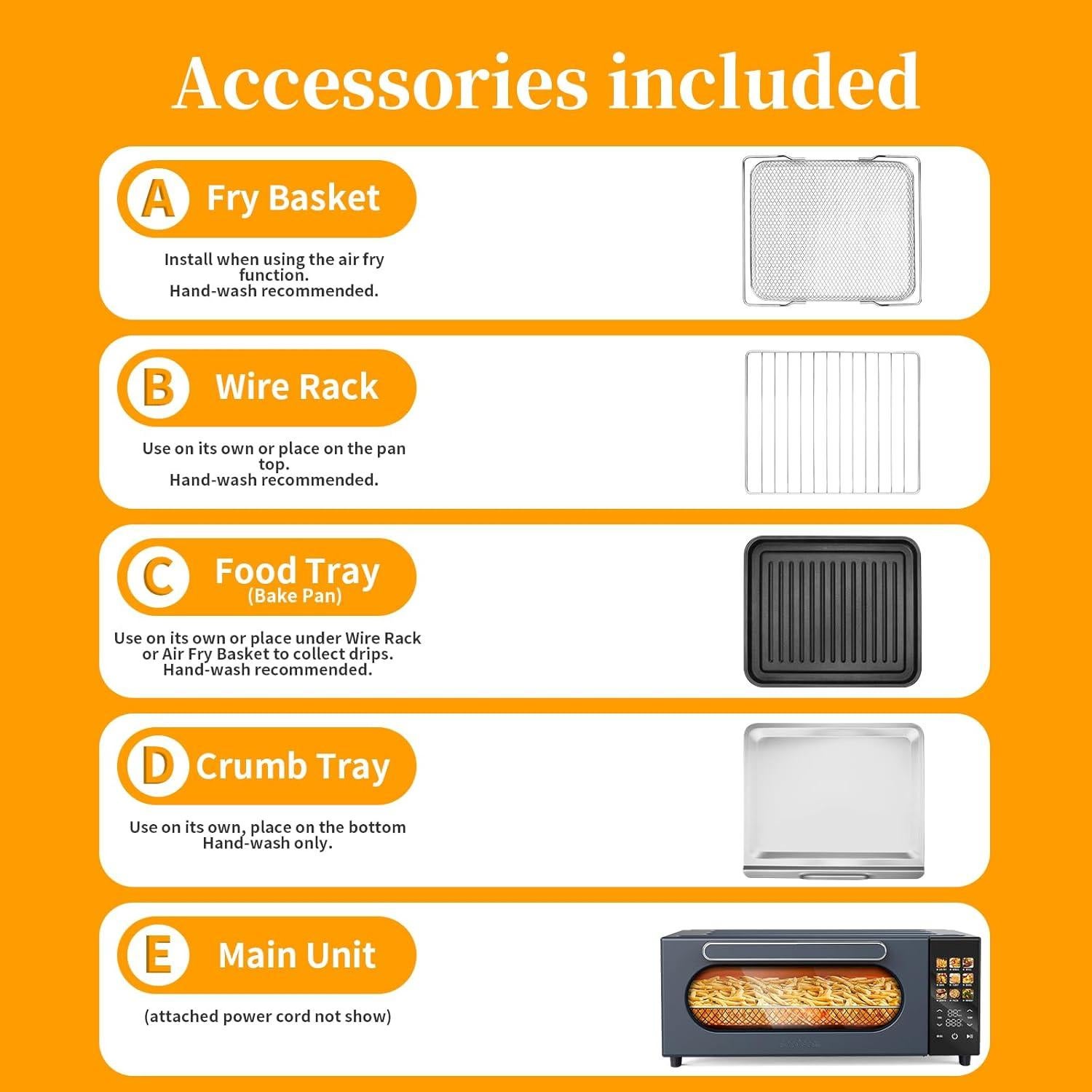 Horno Tostador SEEDEEM 15L 10 en 1 Pantalla Táctil 1800W Gris