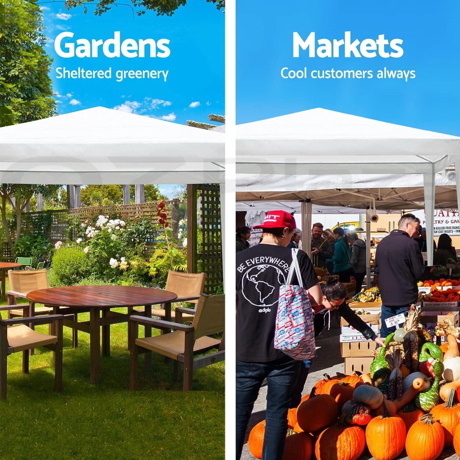 Carpa de Fiesta Exterior Mochalight 10x6m Impermeable con Ventanas