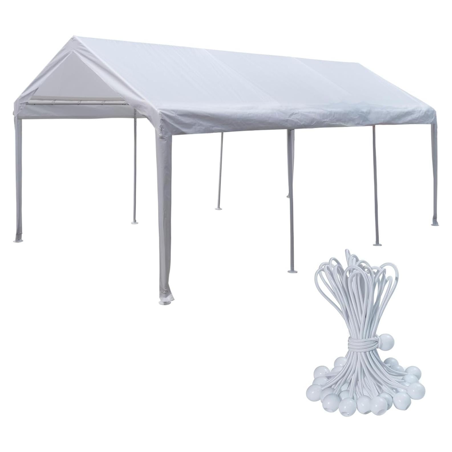 Cubierta de Reemplazo para Carpa Covall 12x6m Impermeable Blanca