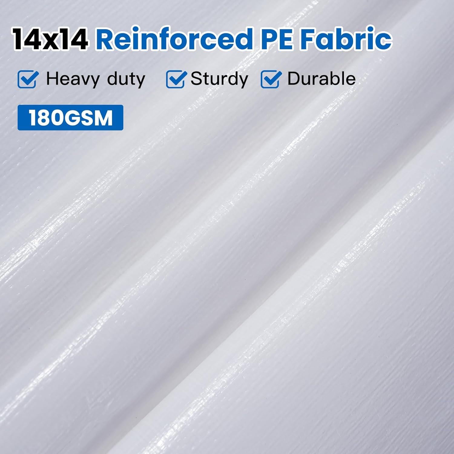 Cubierta de Reemplazo para Carpa Covall 12x6m Impermeable Blanca