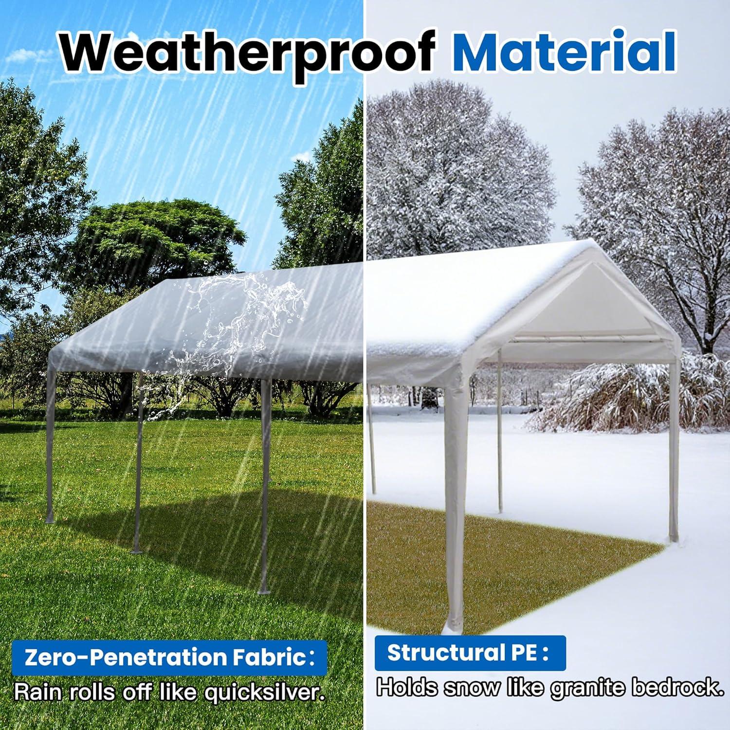 Cubierta de Reemplazo para Carpa Covall 12x6m Impermeable Blanca