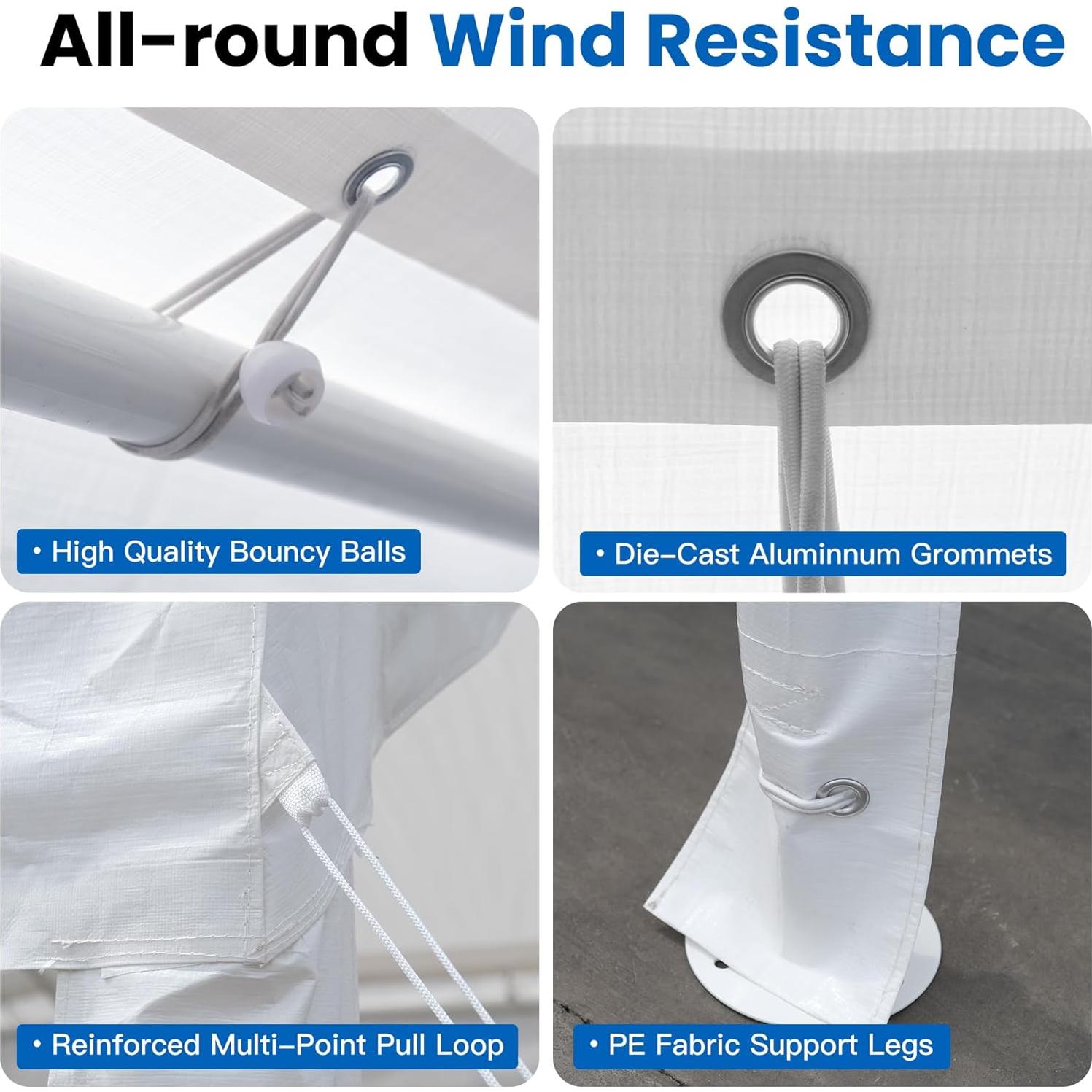 Cubierta de Reemplazo para Carpa Covall 12x6m Impermeable Blanca