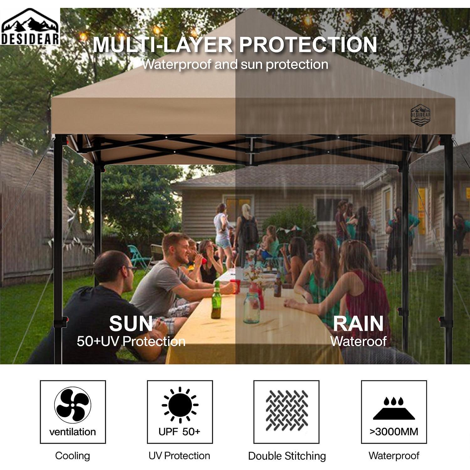 Cubierta de toldo 10x10 Morikoro Tela Oxford Impermeable