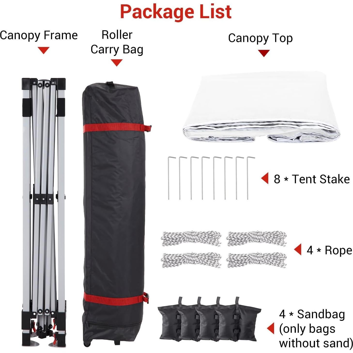 Carpa Plegable PeakPursuit 3x3m Blanca con Altura Ajustable