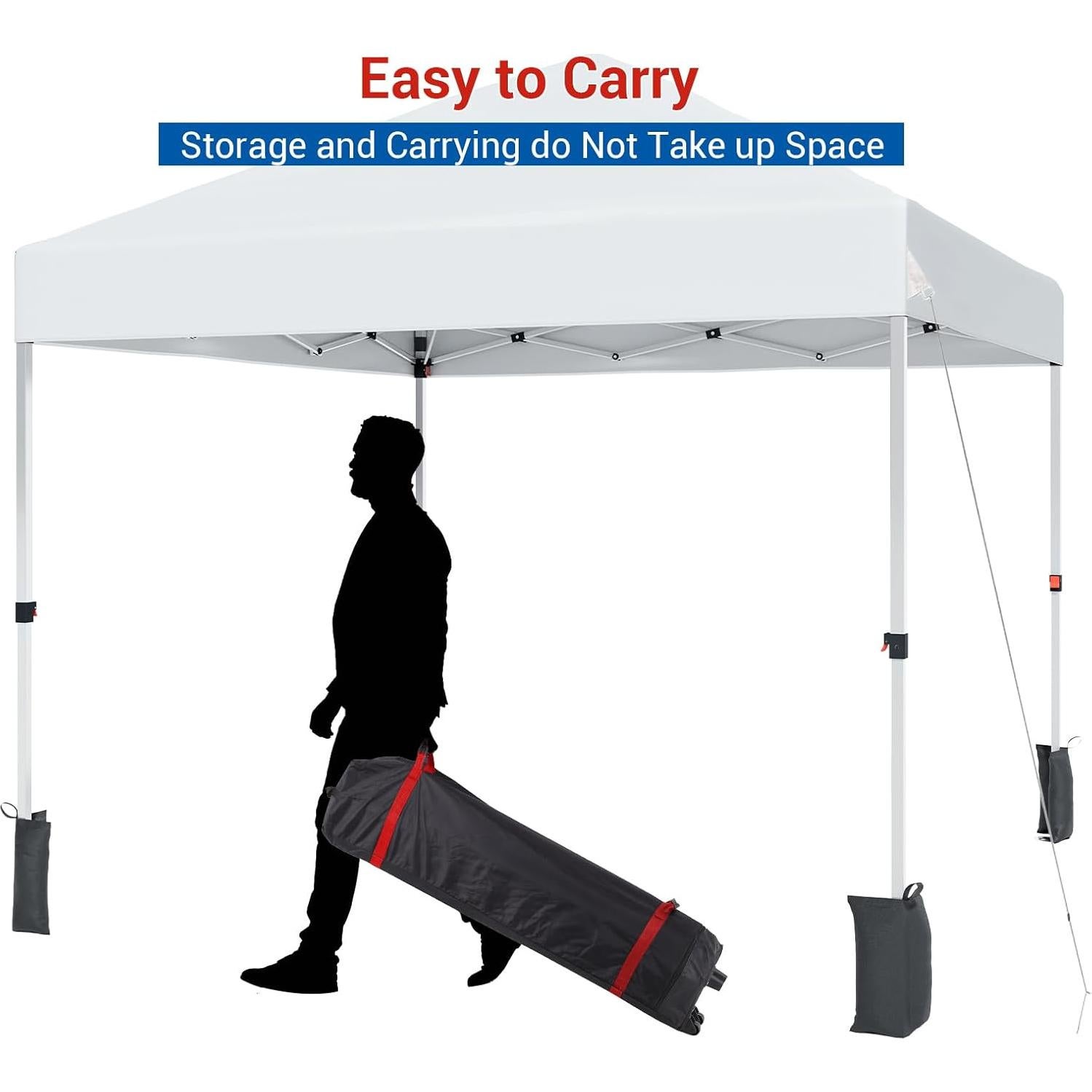 Carpa Plegable PeakPursuit 3x3m Blanca con Altura Ajustable