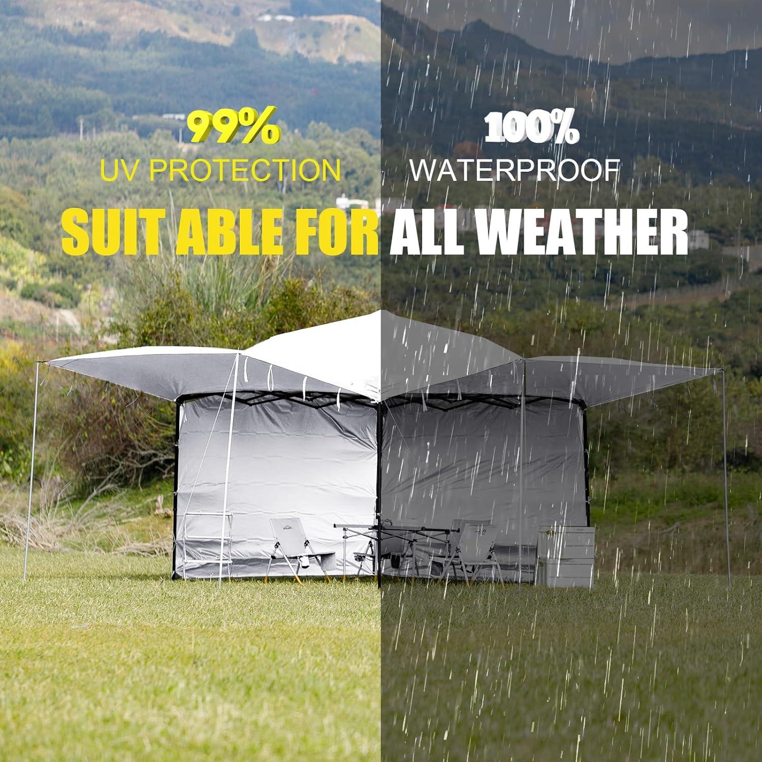 Pared Lateral Impermeable ZONGTI 3Pack 299.72x190.5cm Blanco