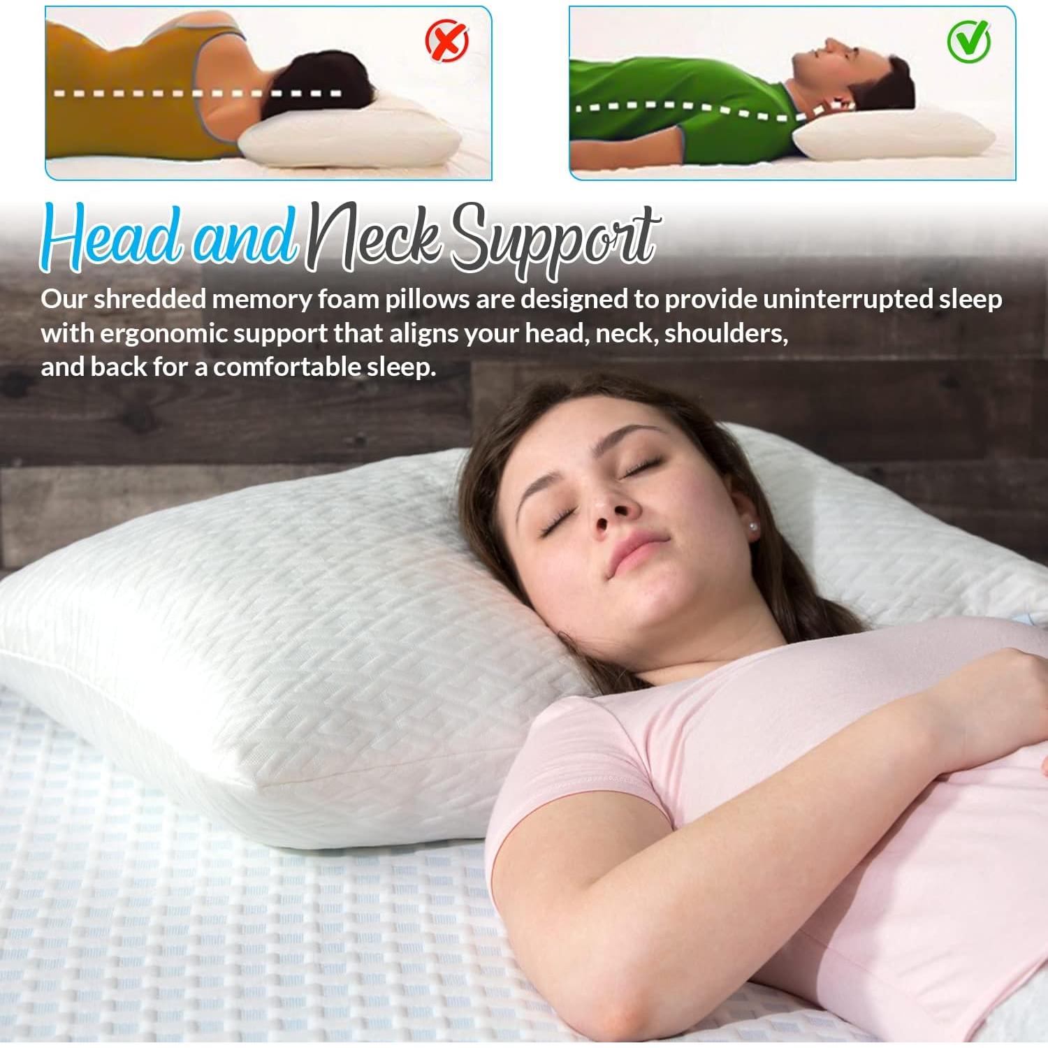 Almohada de Espuma Viscoelástica Ajustable Elif Home Queen