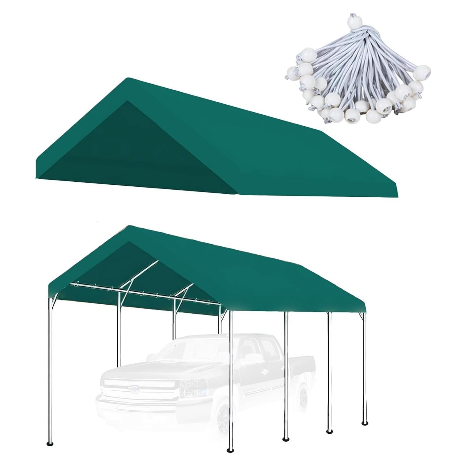 Cubierta de Carpa Impermeable TGEHAP 10x20 Verde PE