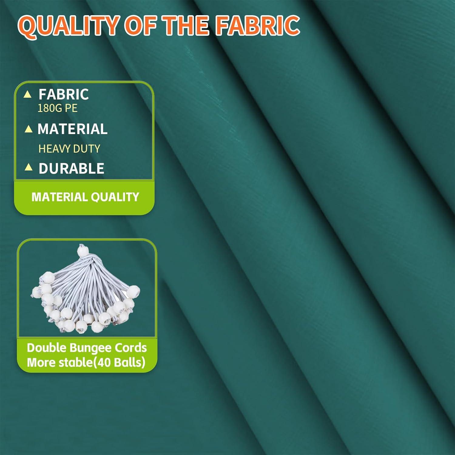 Cubierta de Carpa Impermeable TGEHAP 10x20 Verde PE