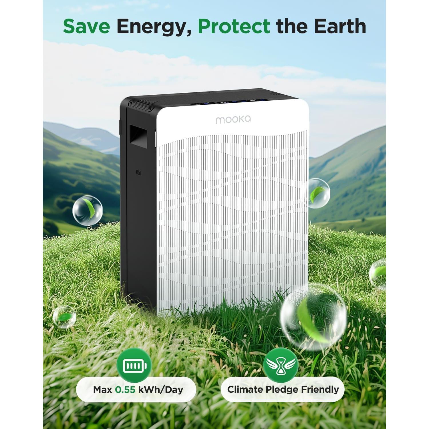 Purificador de Aire MOOKA C300 para Habitaciones Grandes 260 m²